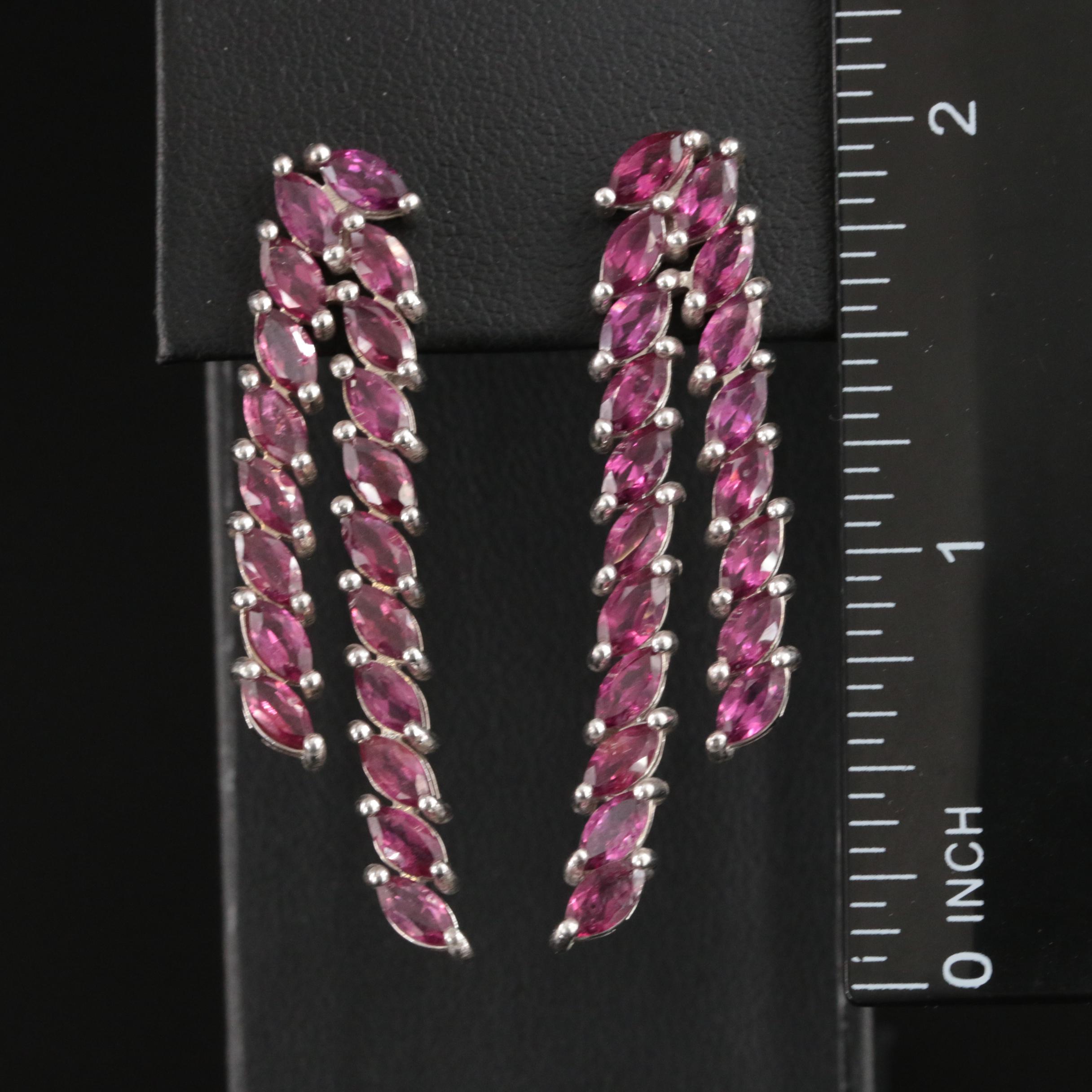 Sterling Garnet Earrings -