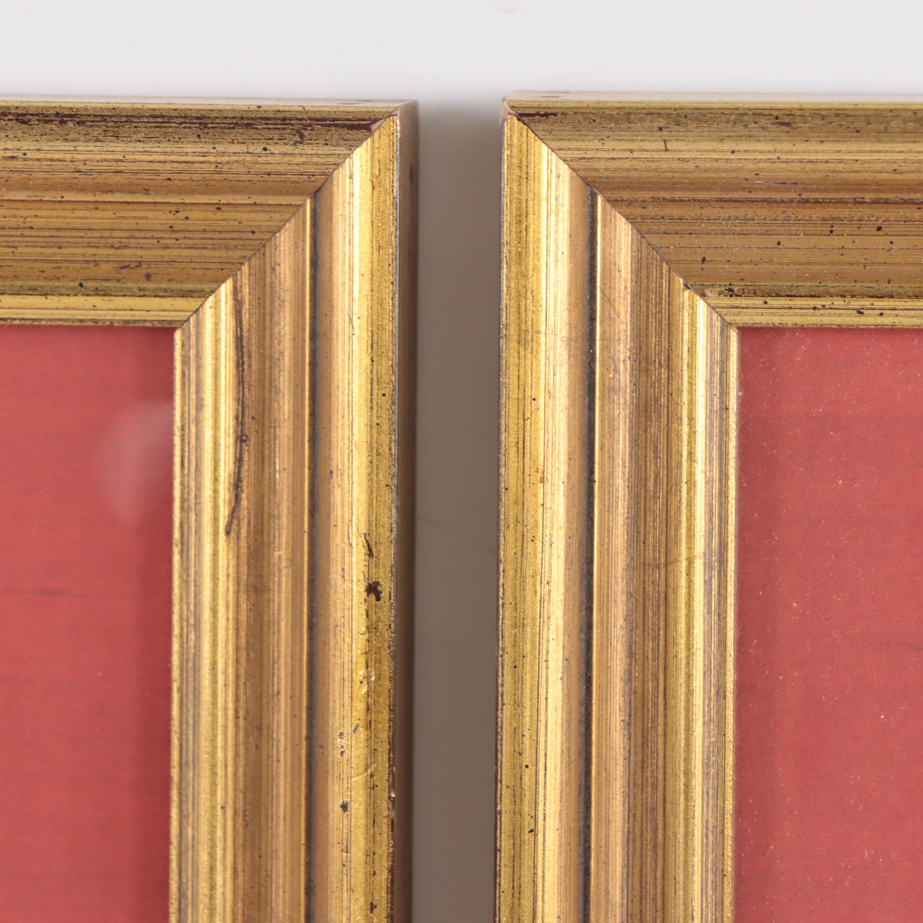 Japanese Gouache Painting of Butterflies and Flowers