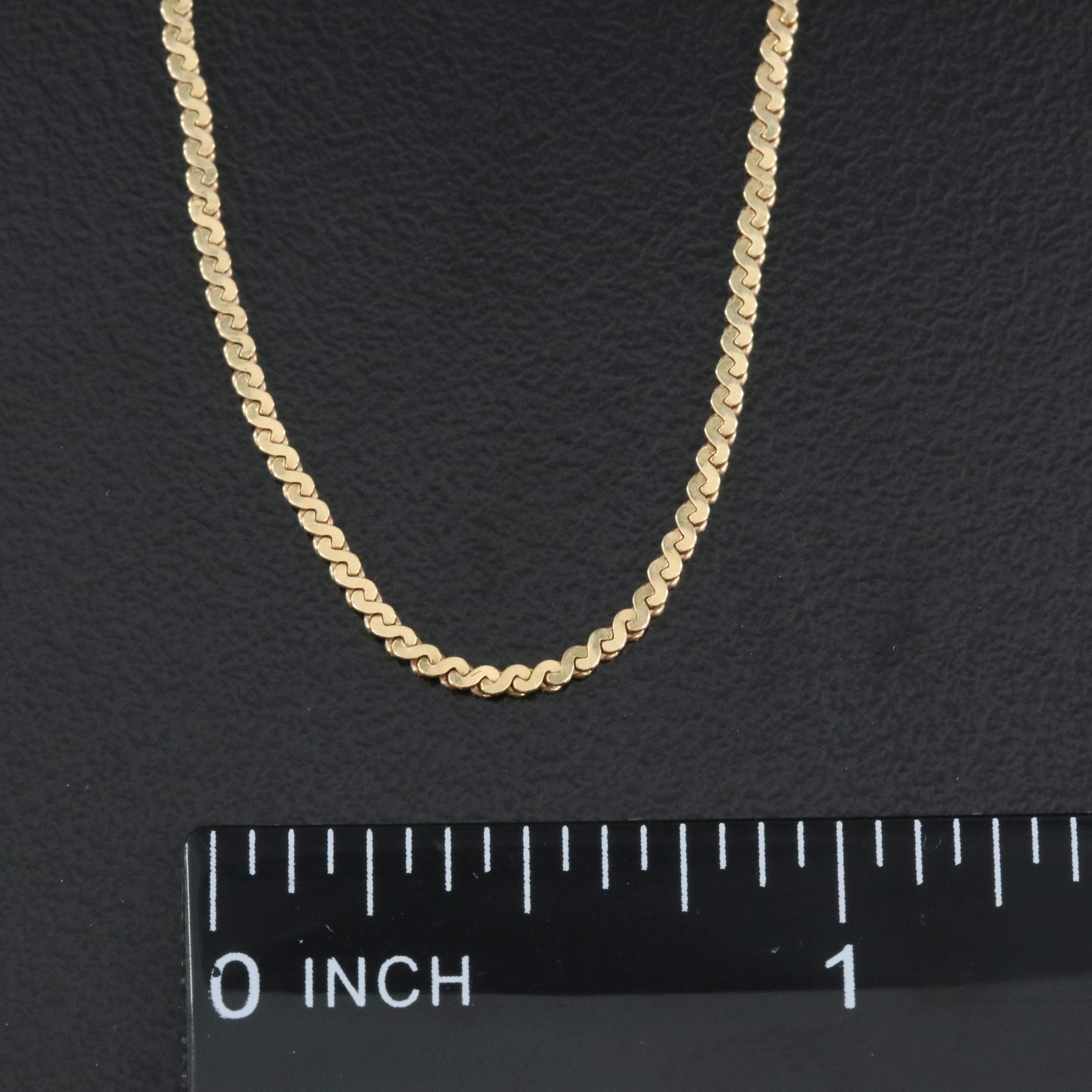 Israel 14K Two-Tone Hoop Earrings with Italian 14K Serpentine Chain