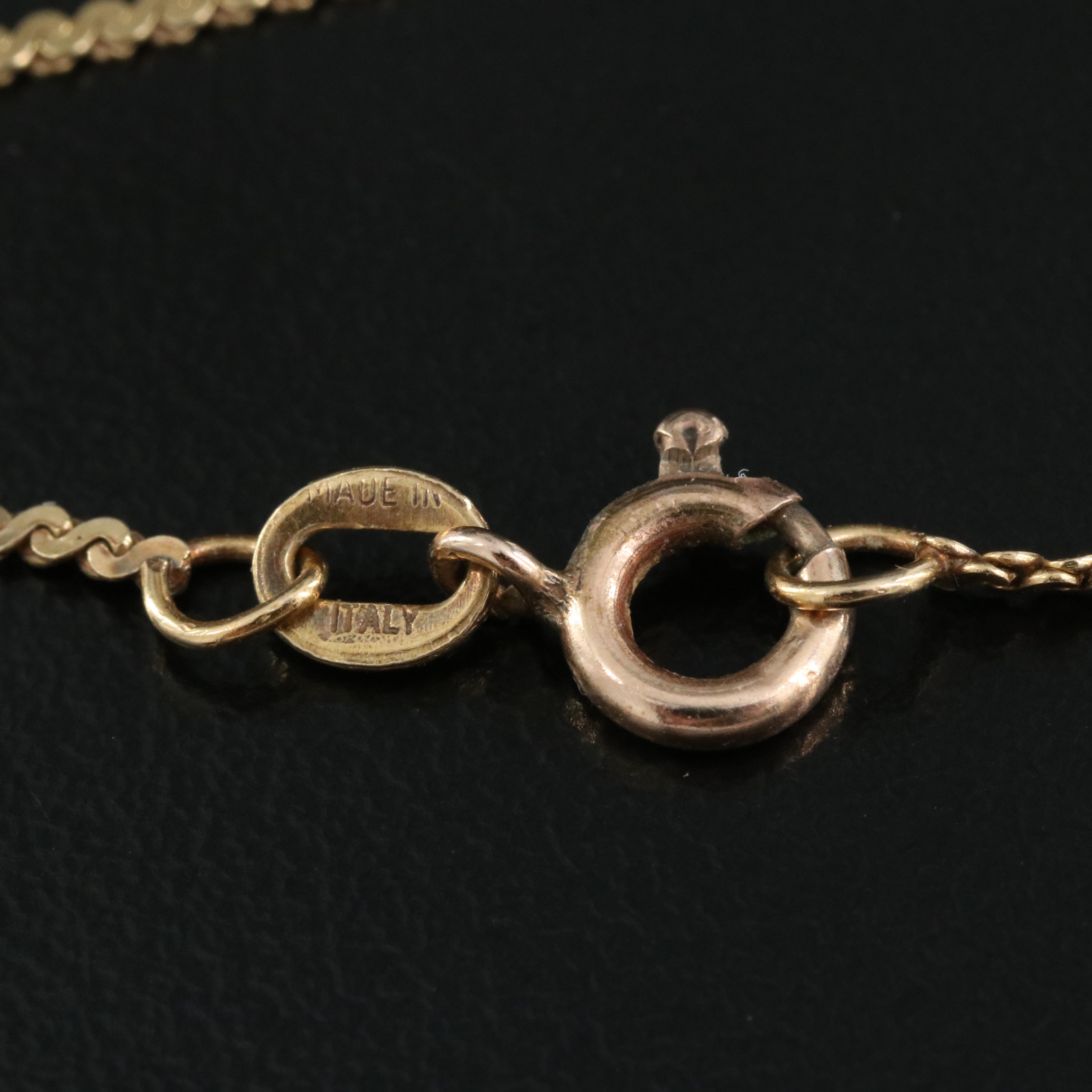 Israel 14K Two-Tone Hoop Earrings with Italian 14K Serpentine Chain