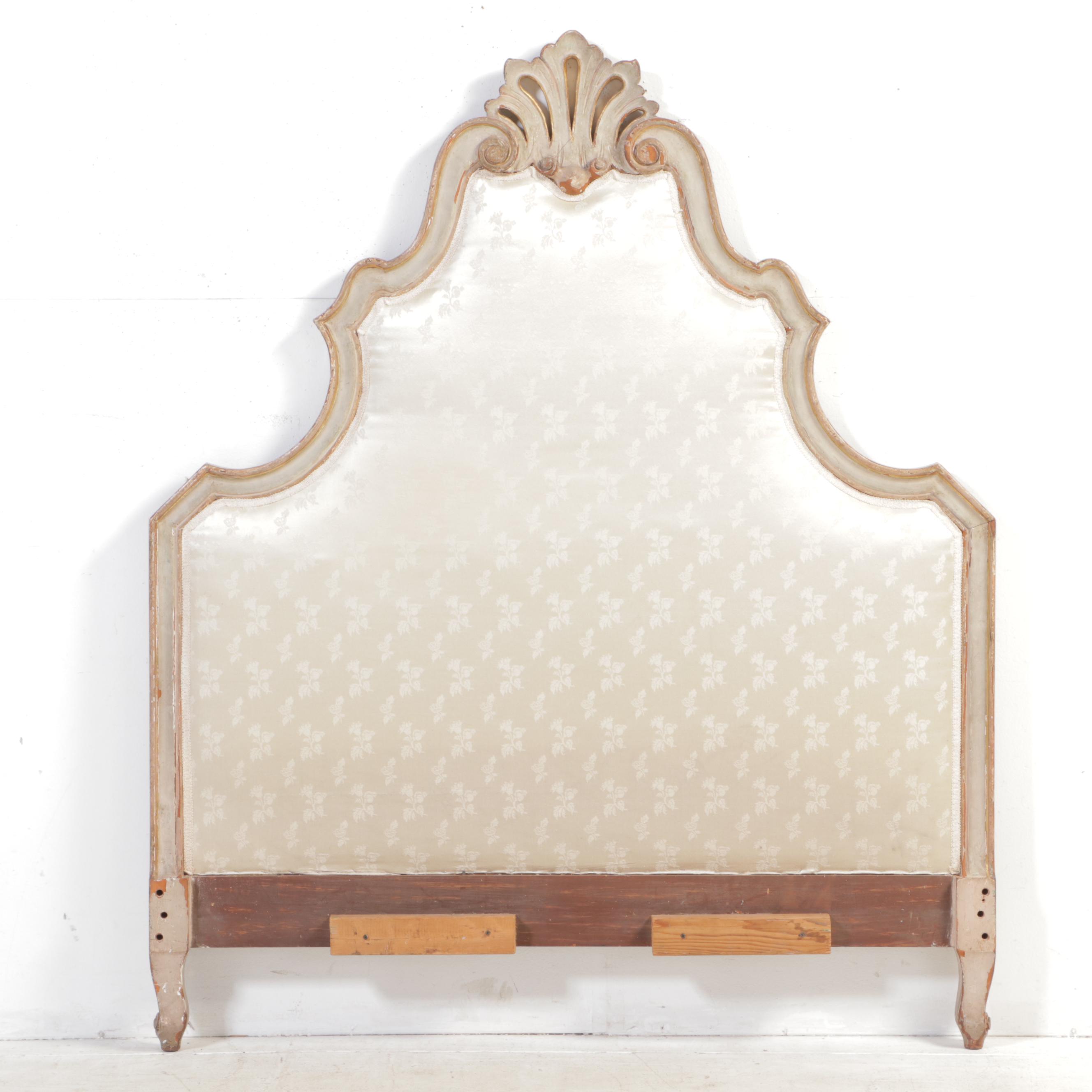 Venetian Grey-Painted Bedstead, 19th Century