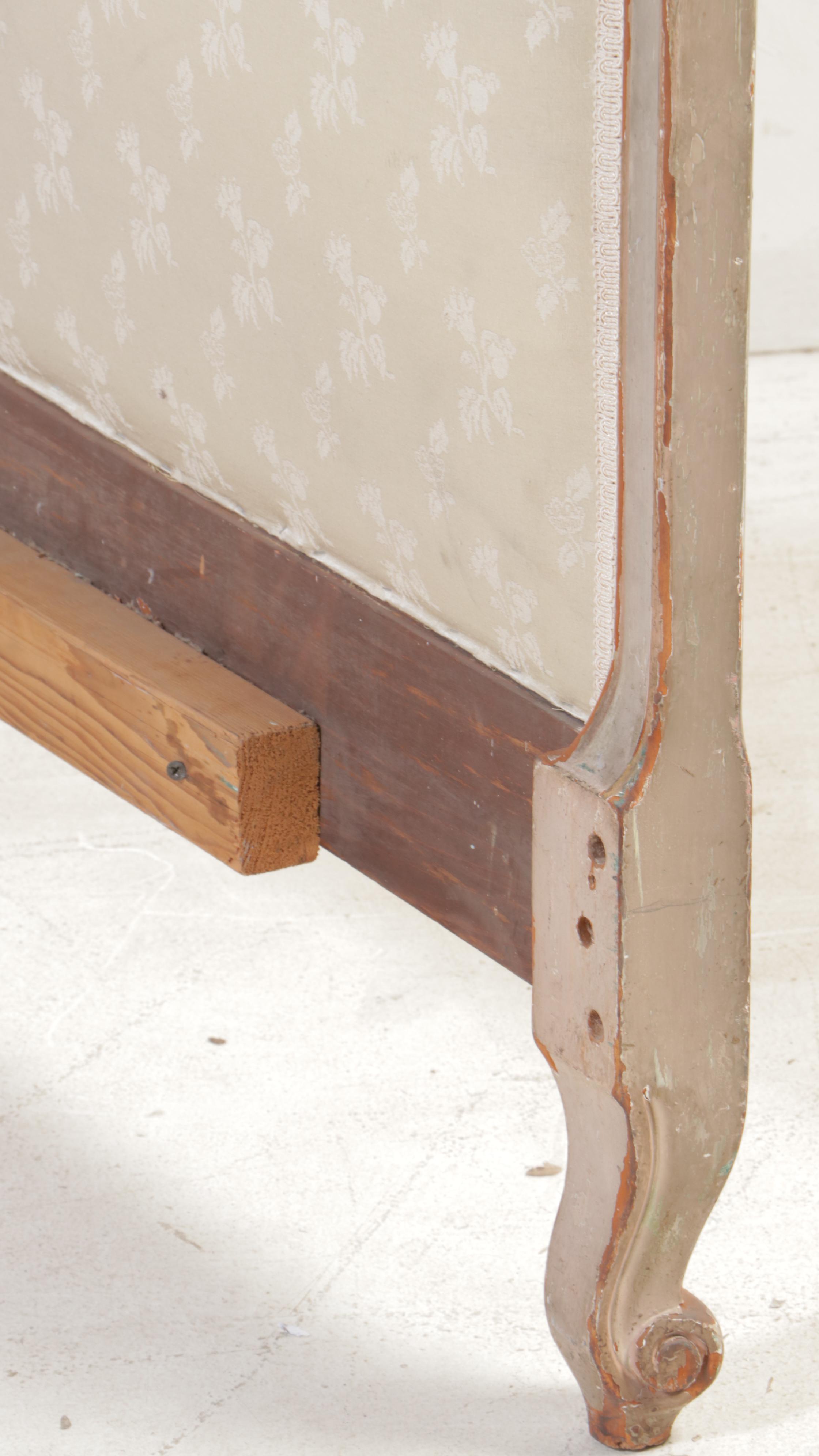 Venetian Grey-Painted Bedstead, 19th Century