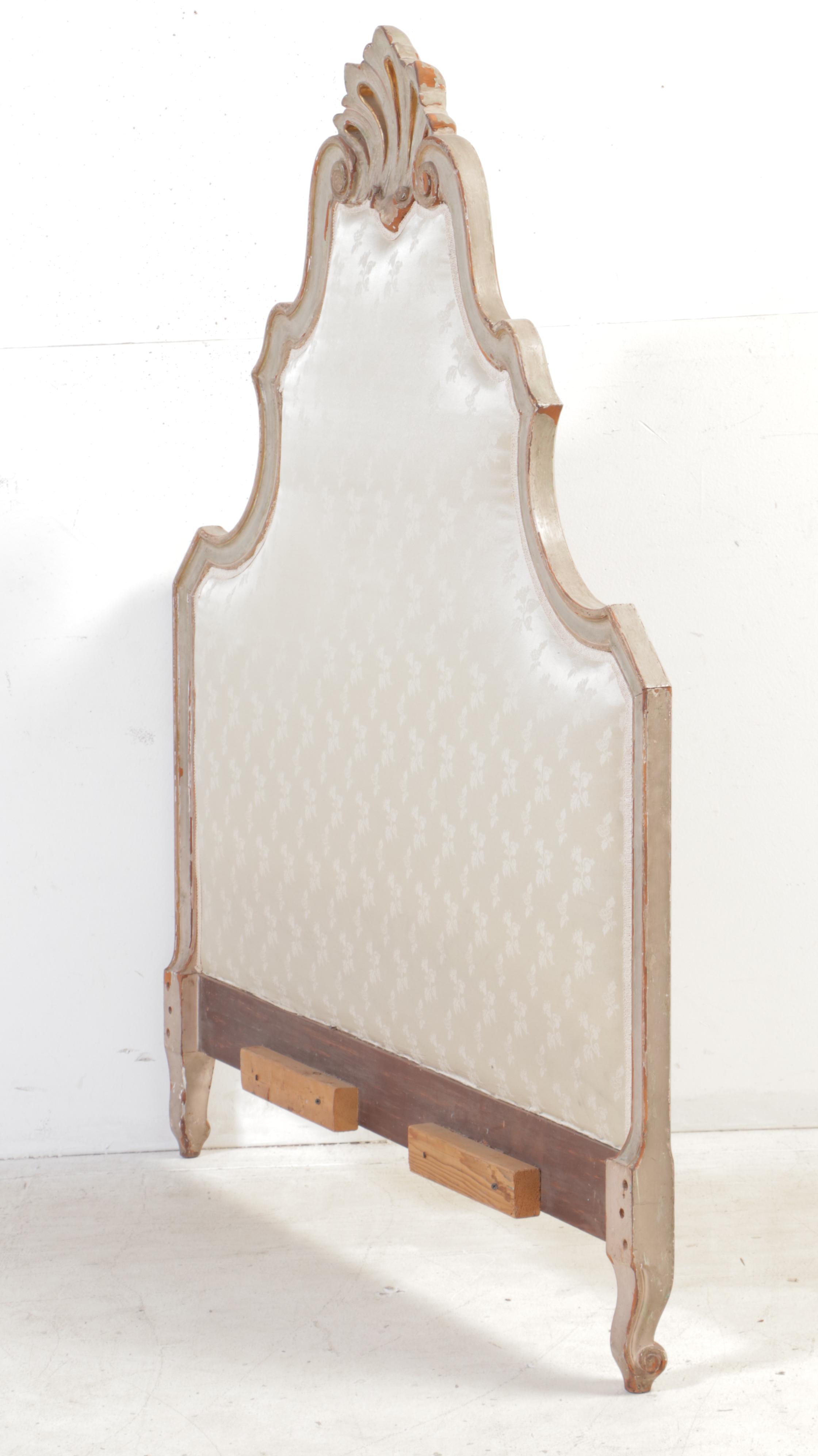 Venetian Grey-Painted Bedstead, 19th Century