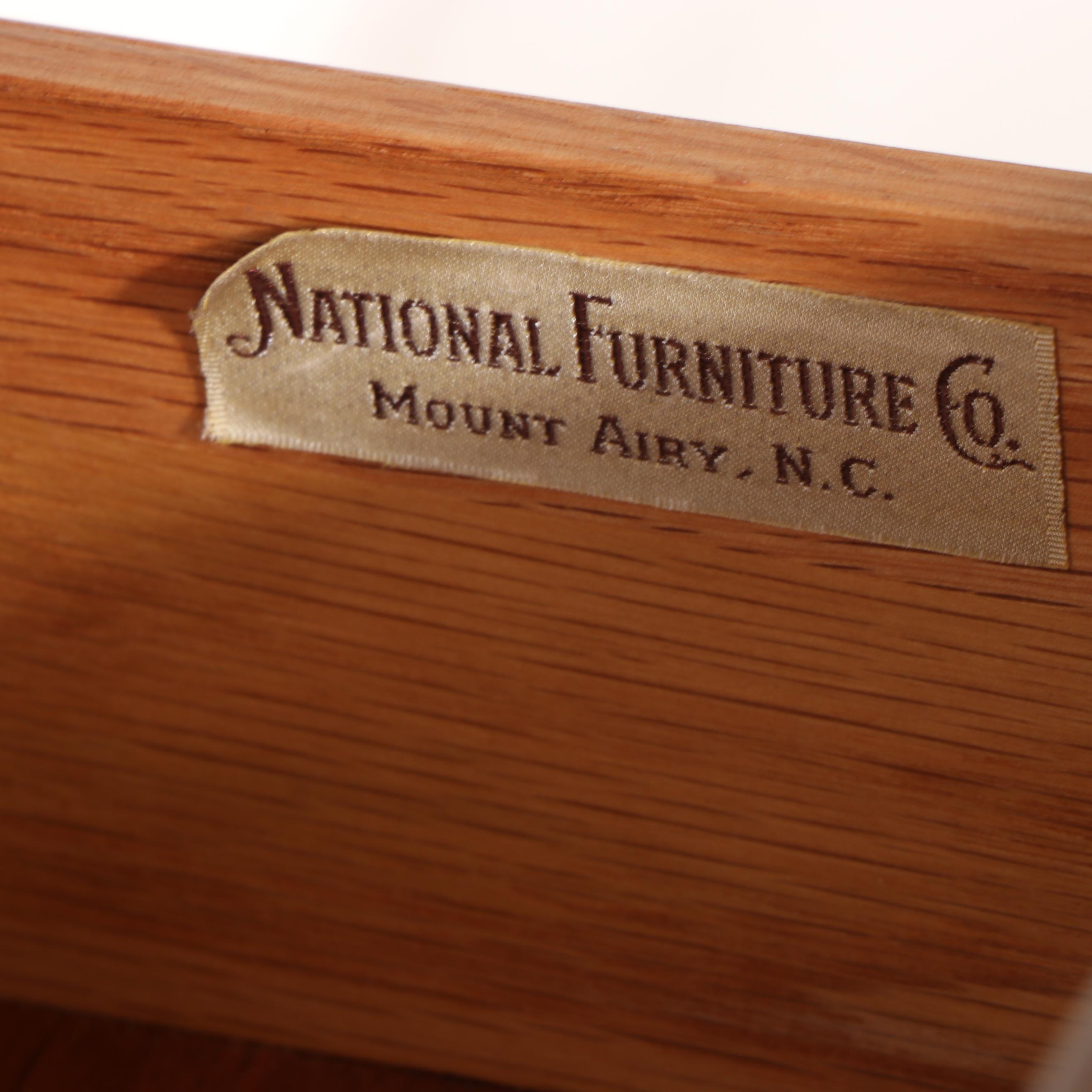 National Furniture Co. Mid Century Modern Walnut and Beech Dresser