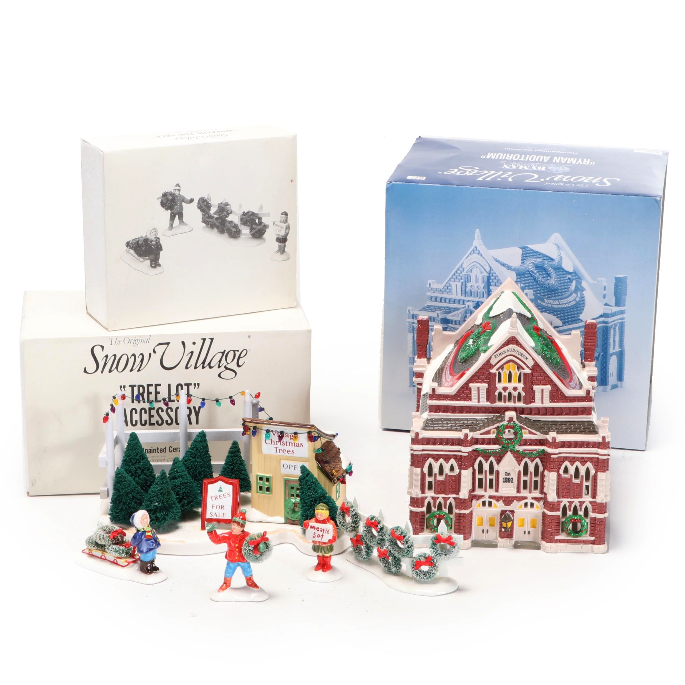 Department 56 "Ryman Auditorium" with Snow Village Accessories