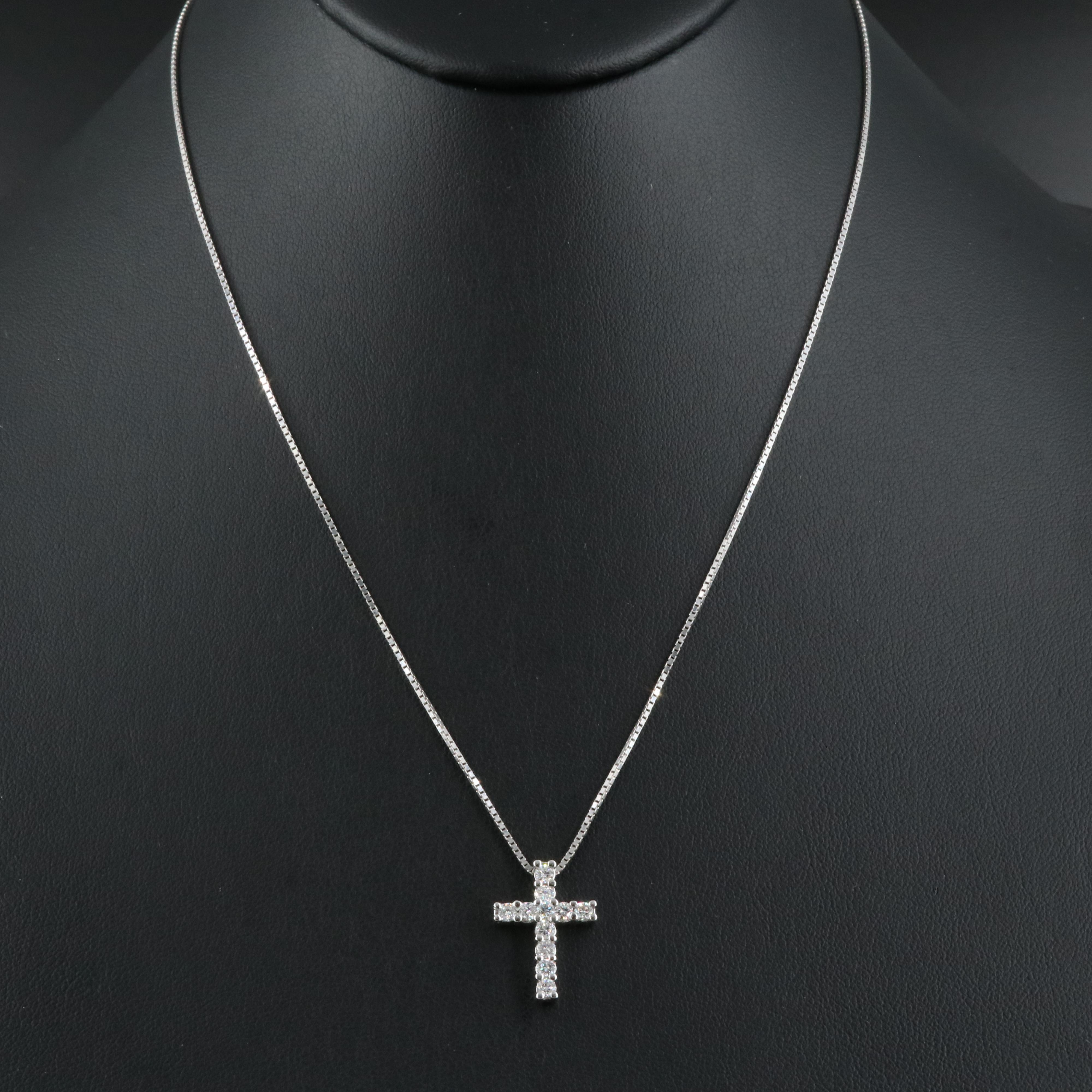 Italian 14K 0.66 CTW Diamond Cross Pendant Necklace