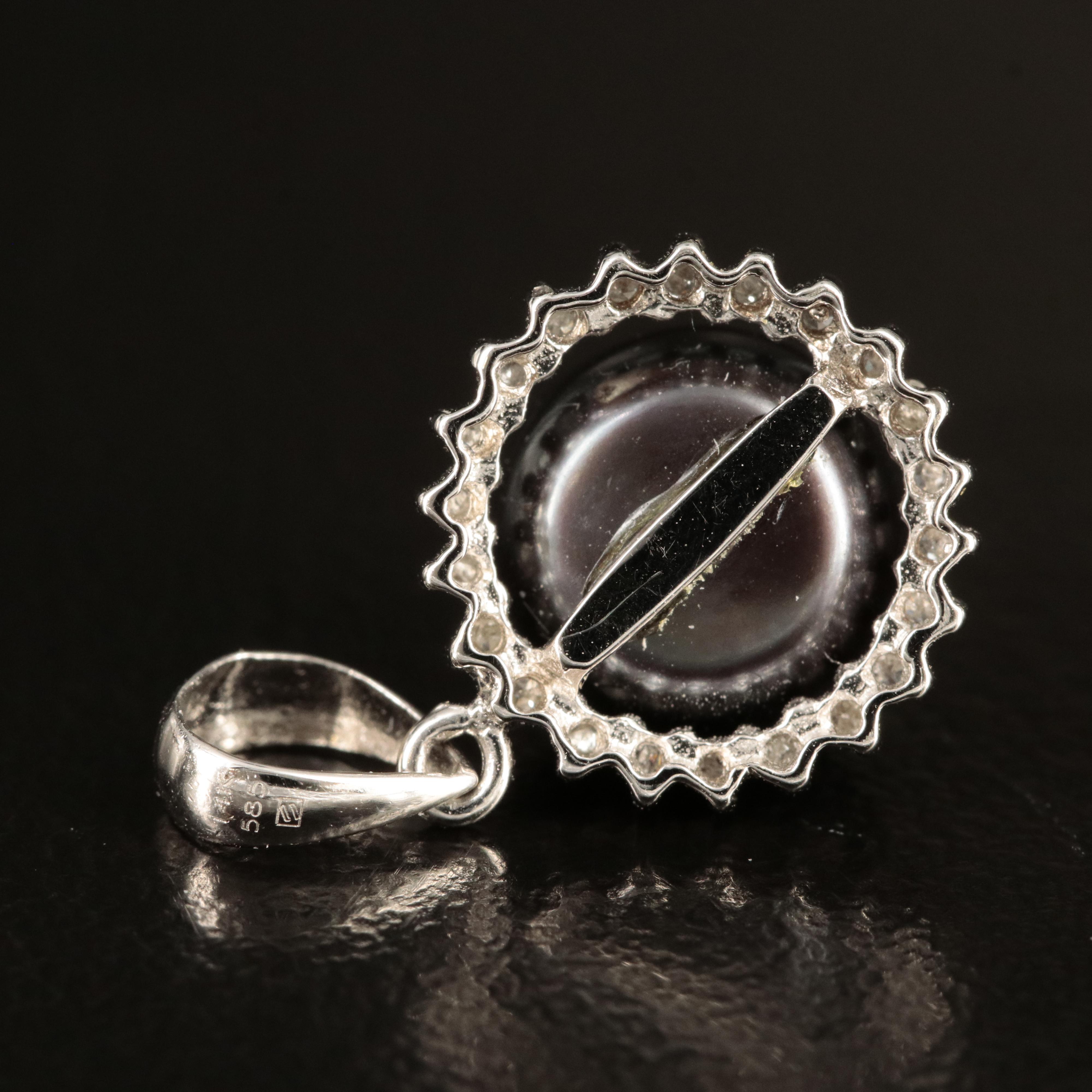 14K Pearl and Diamond Earrings and Pendant