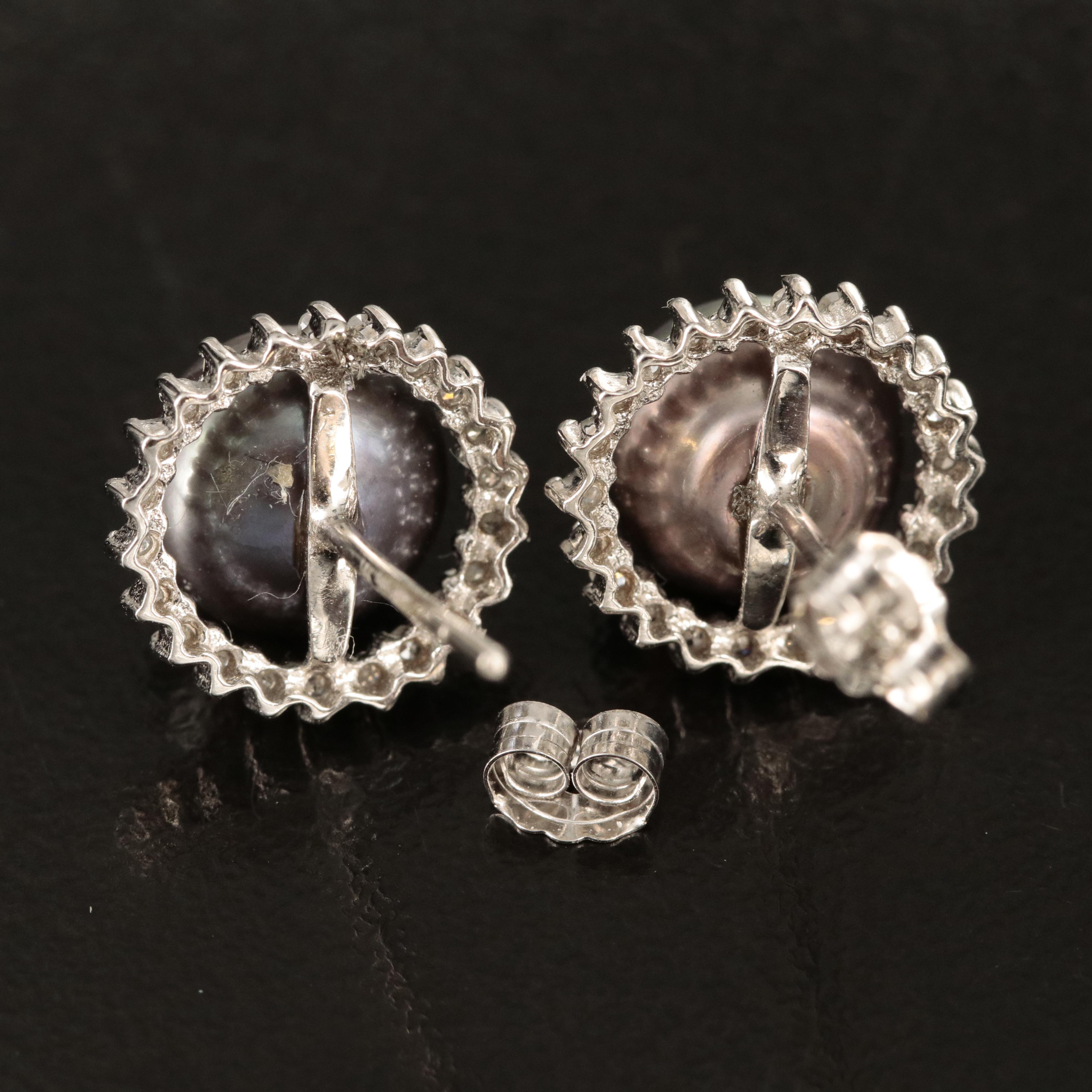 14K Pearl and Diamond Earrings and Pendant