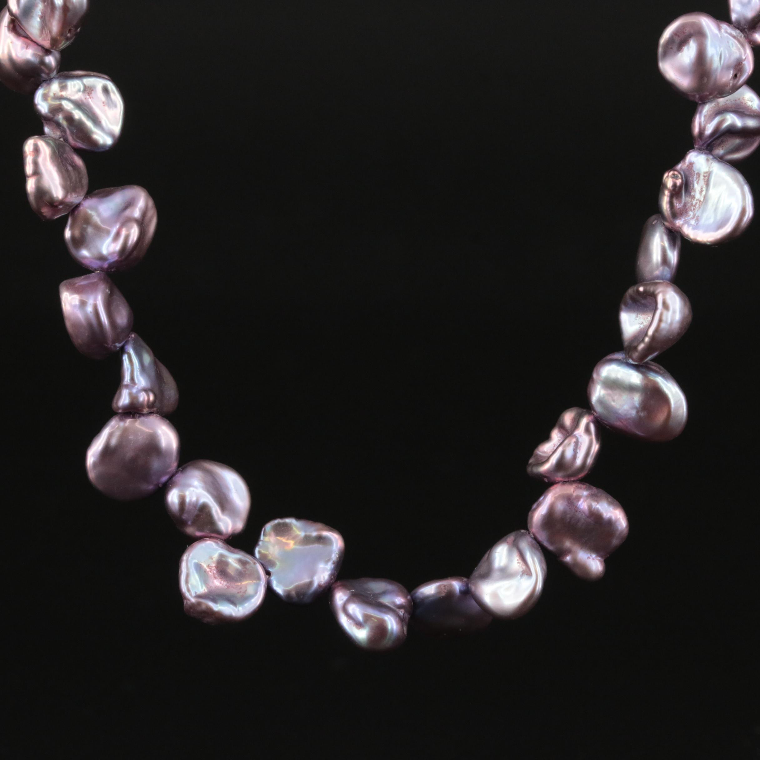 Baroque Pearl Necklace with 14K Clasp