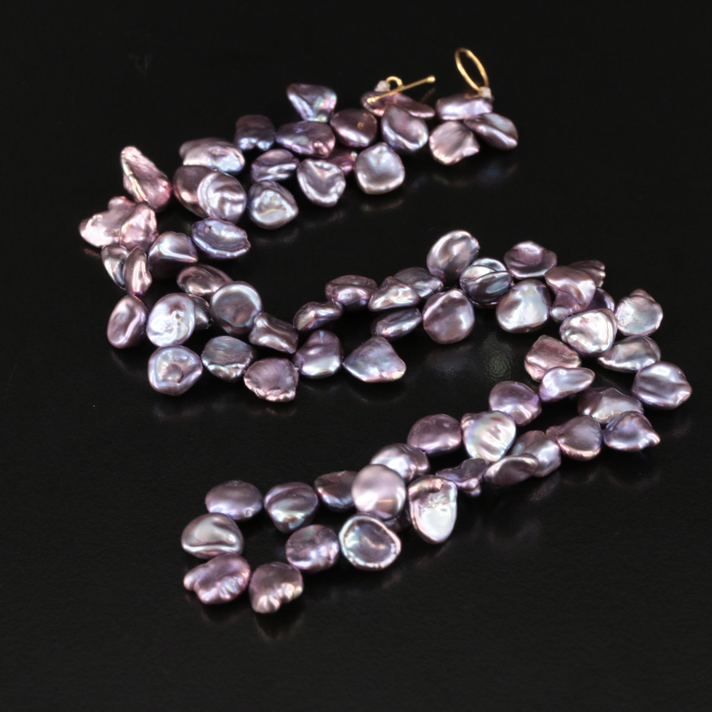 Baroque Pearl Necklace with 14K Clasp