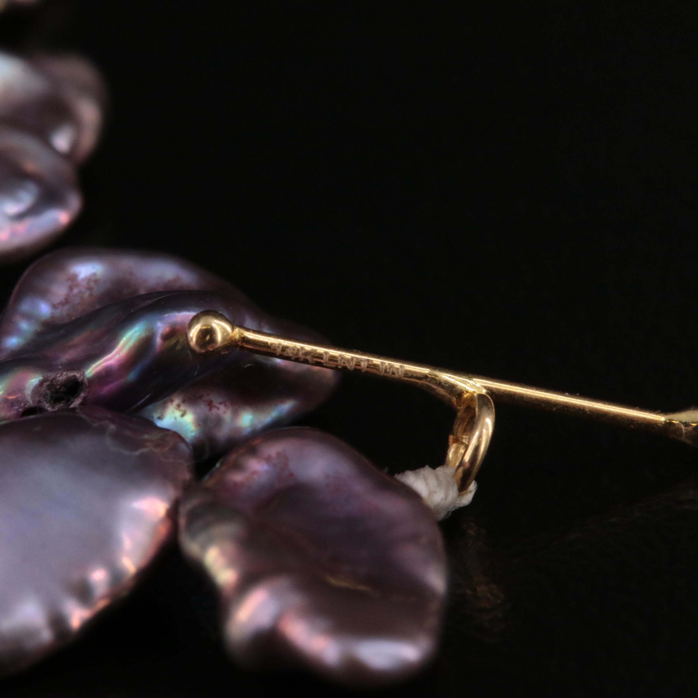 Baroque Pearl Necklace with 14K Clasp