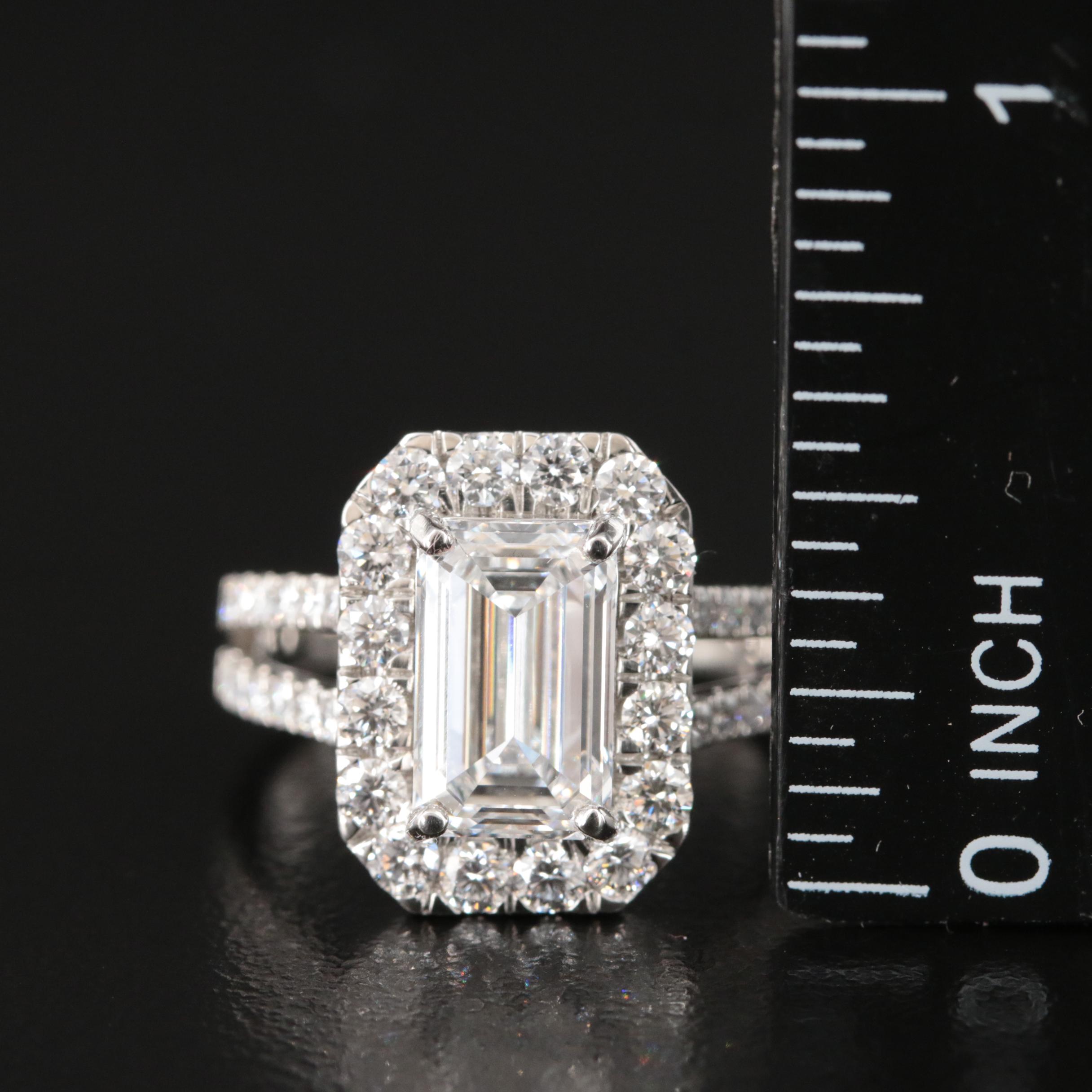 Platinum 3.59 CTW Lab Grown Diamond Ring with IGI Report