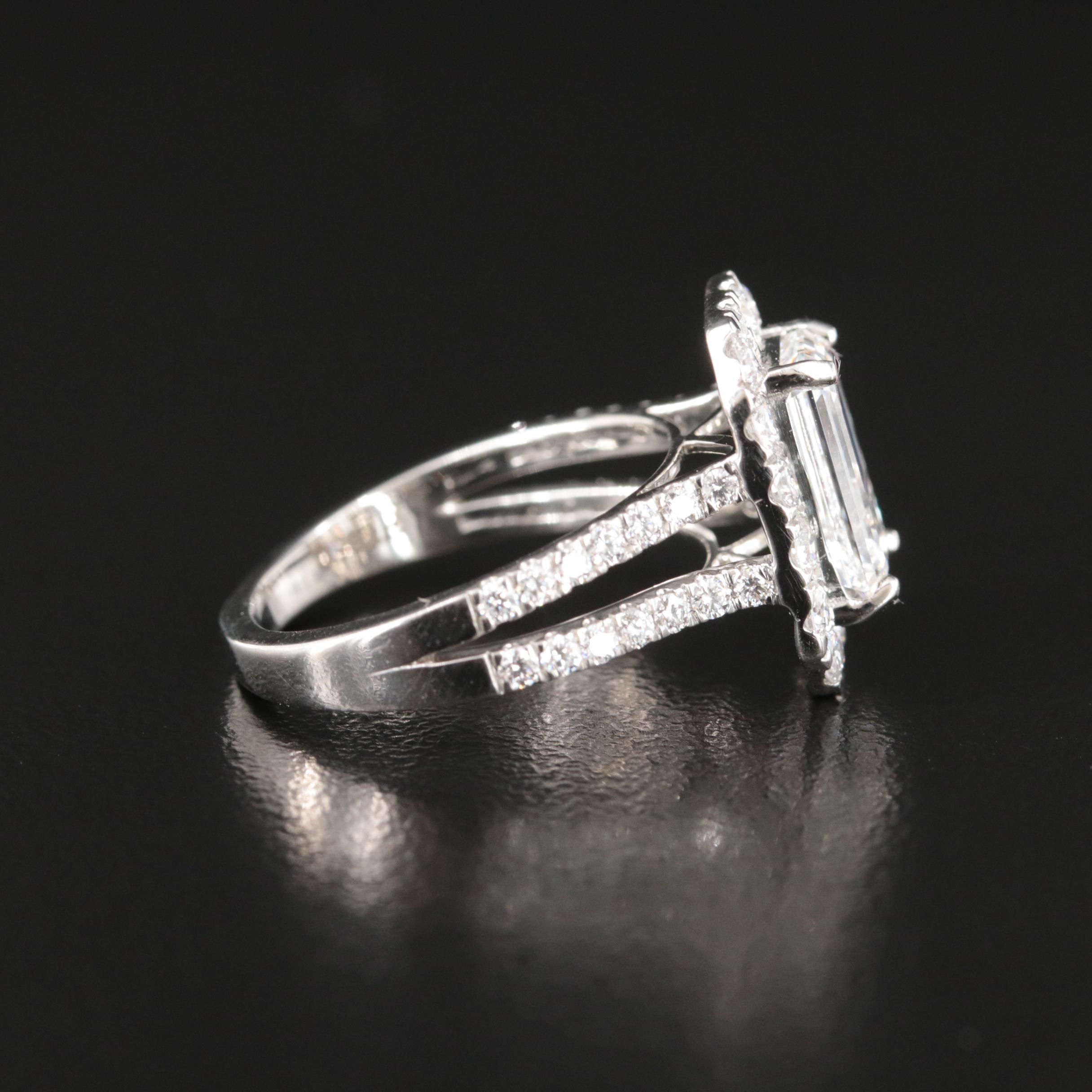 Platinum 3.59 CTW Lab Grown Diamond Ring with IGI Report