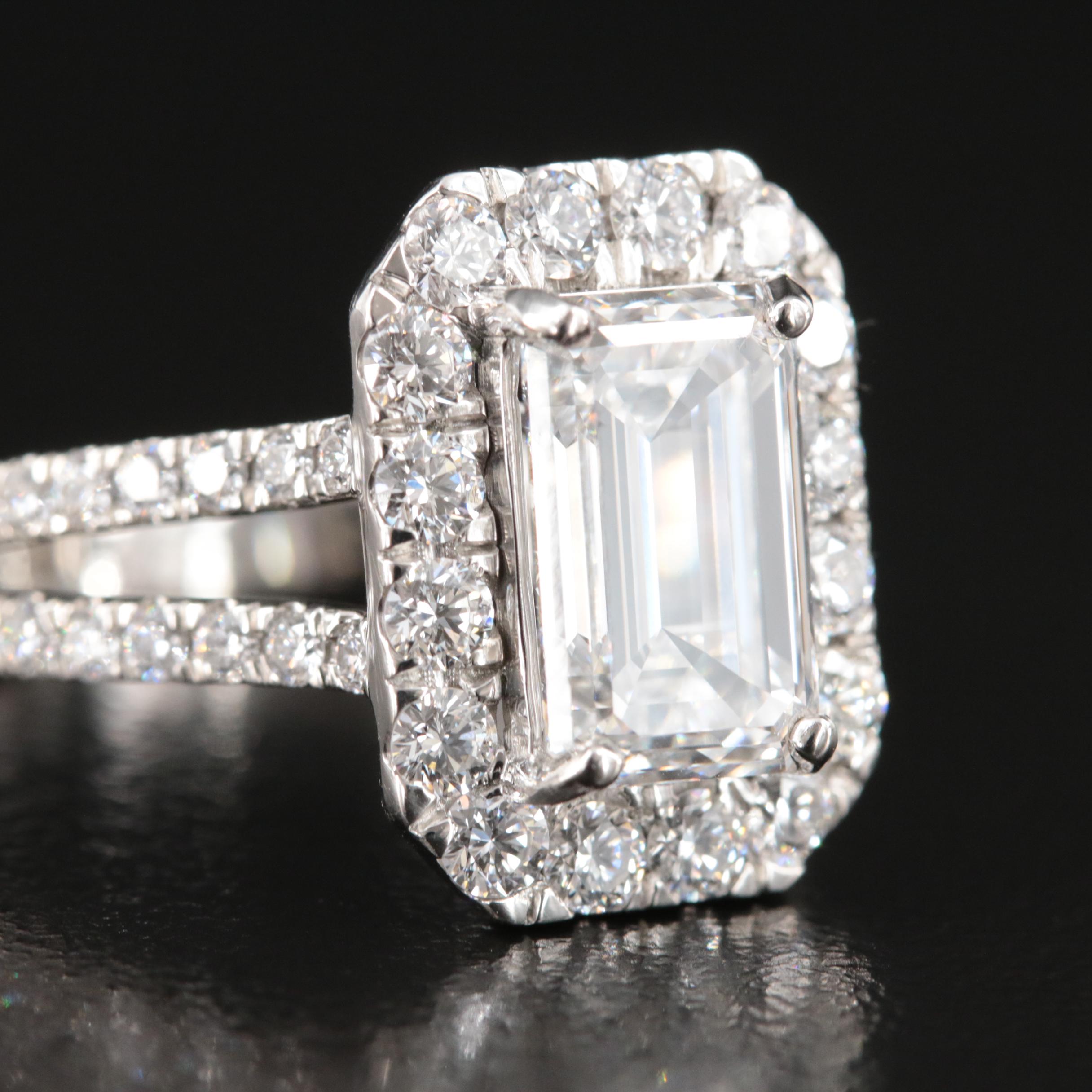 Platinum 3.59 CTW Lab Grown Diamond Ring with IGI Report