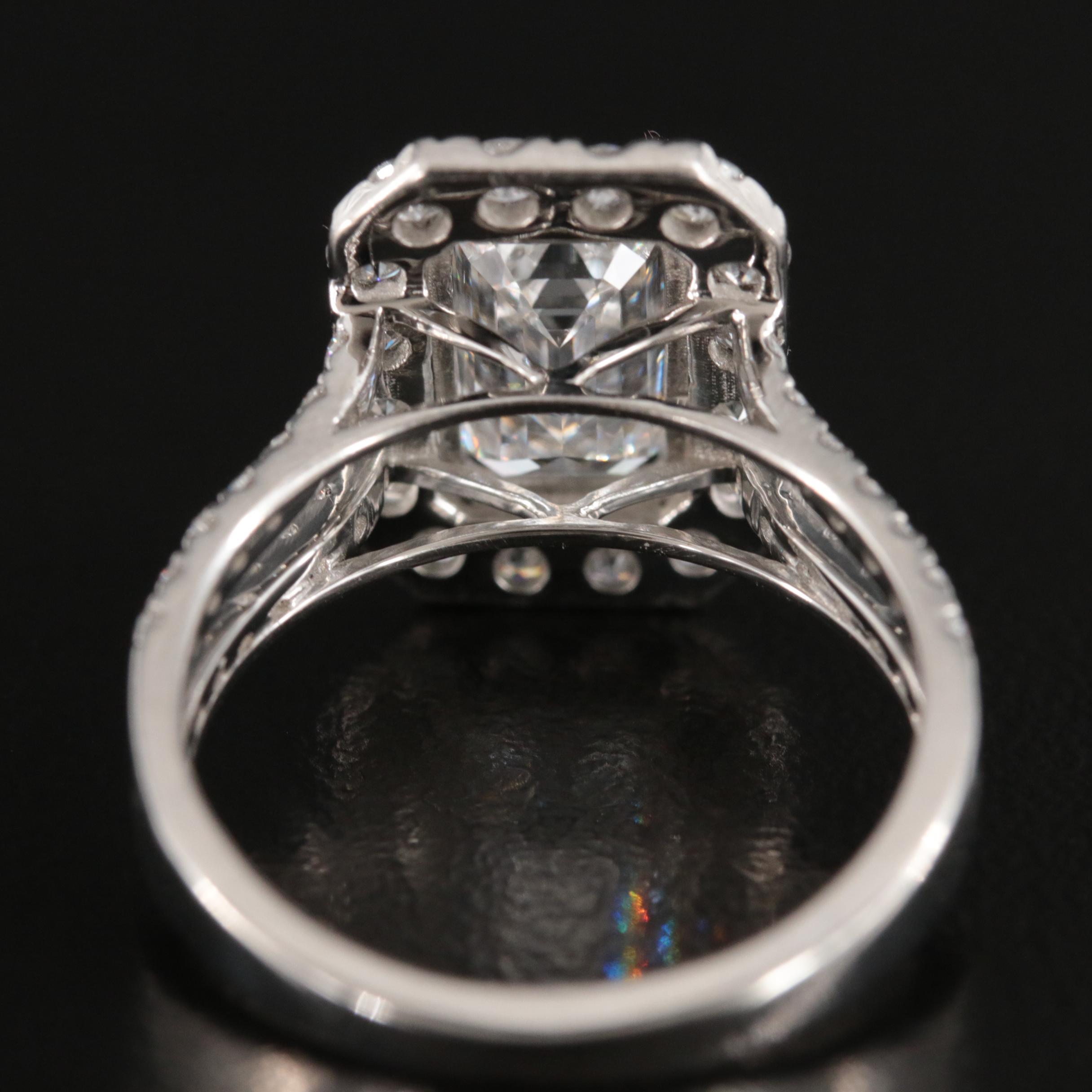 Platinum 3.59 CTW Lab Grown Diamond Ring with IGI Report