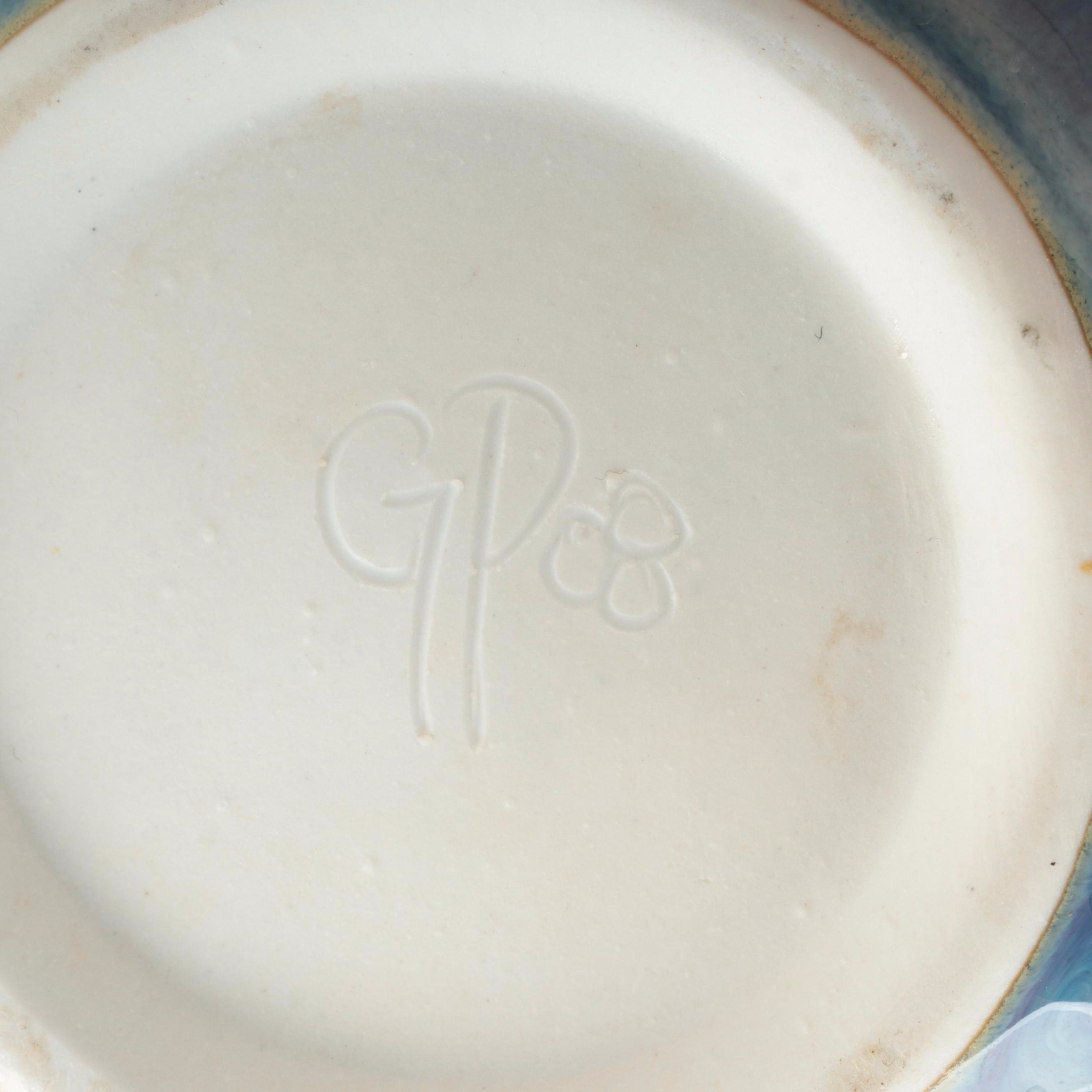 Fukagawa Bird on Branch Porcelain Vase with Artisan Made Bowls and Flower Frog