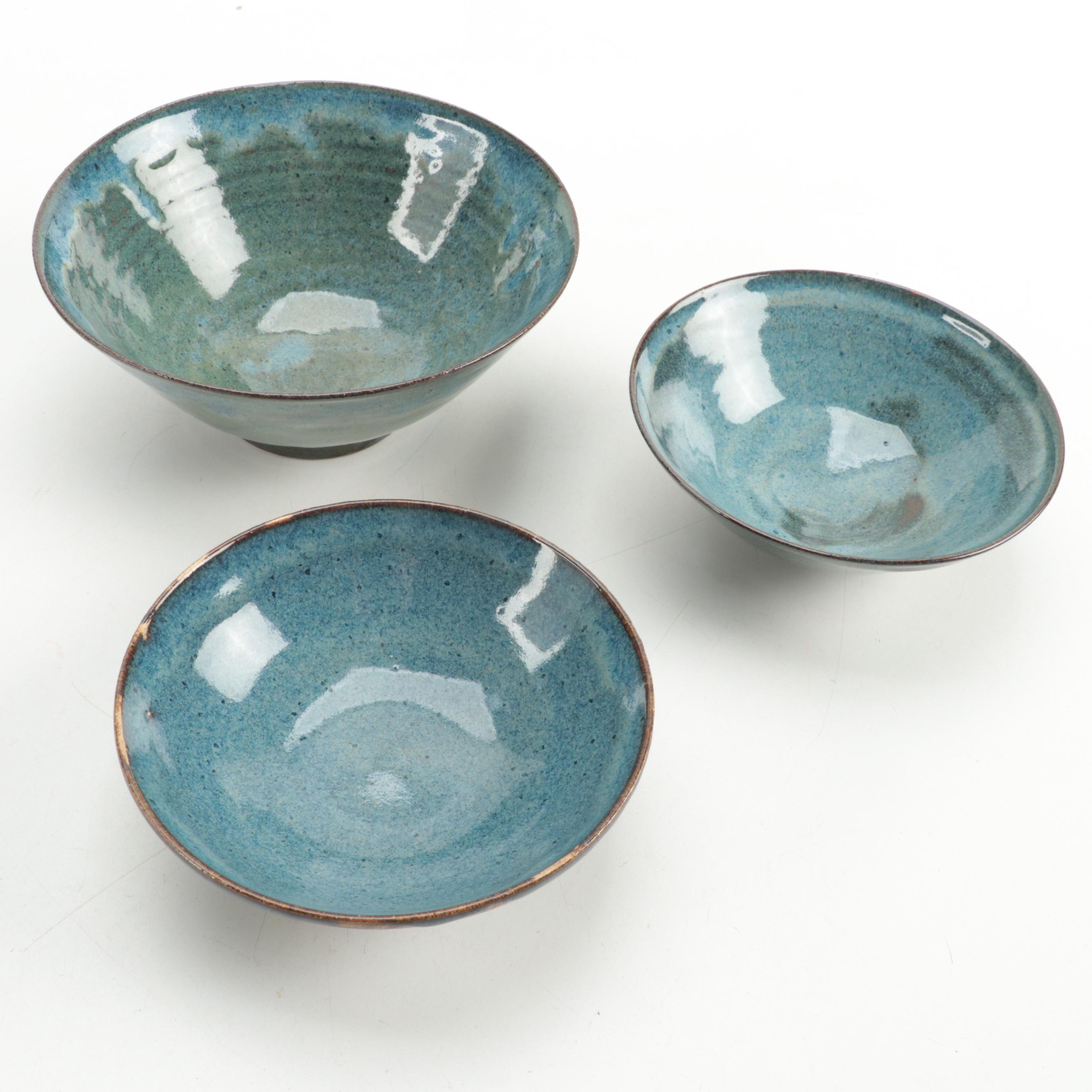 Fukagawa Bird on Branch Porcelain Vase with Artisan Made Bowls and Flower Frog