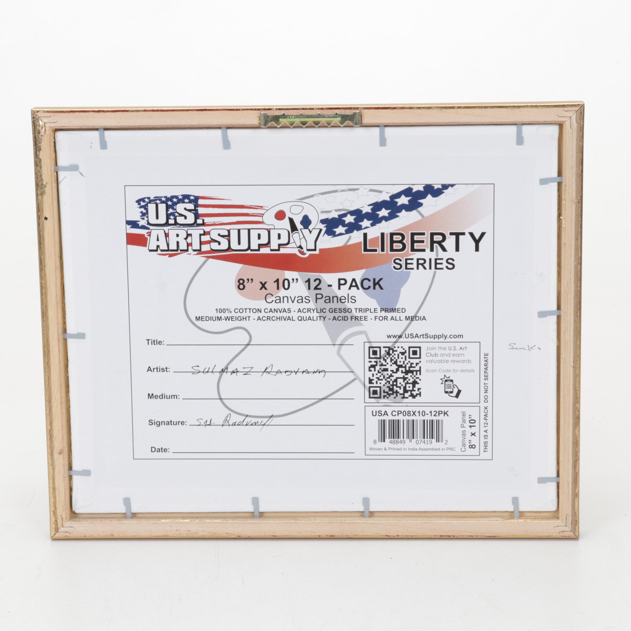 Sulmaz Radvand Landscape Oil Painting of Pastoral Field, 21st Century