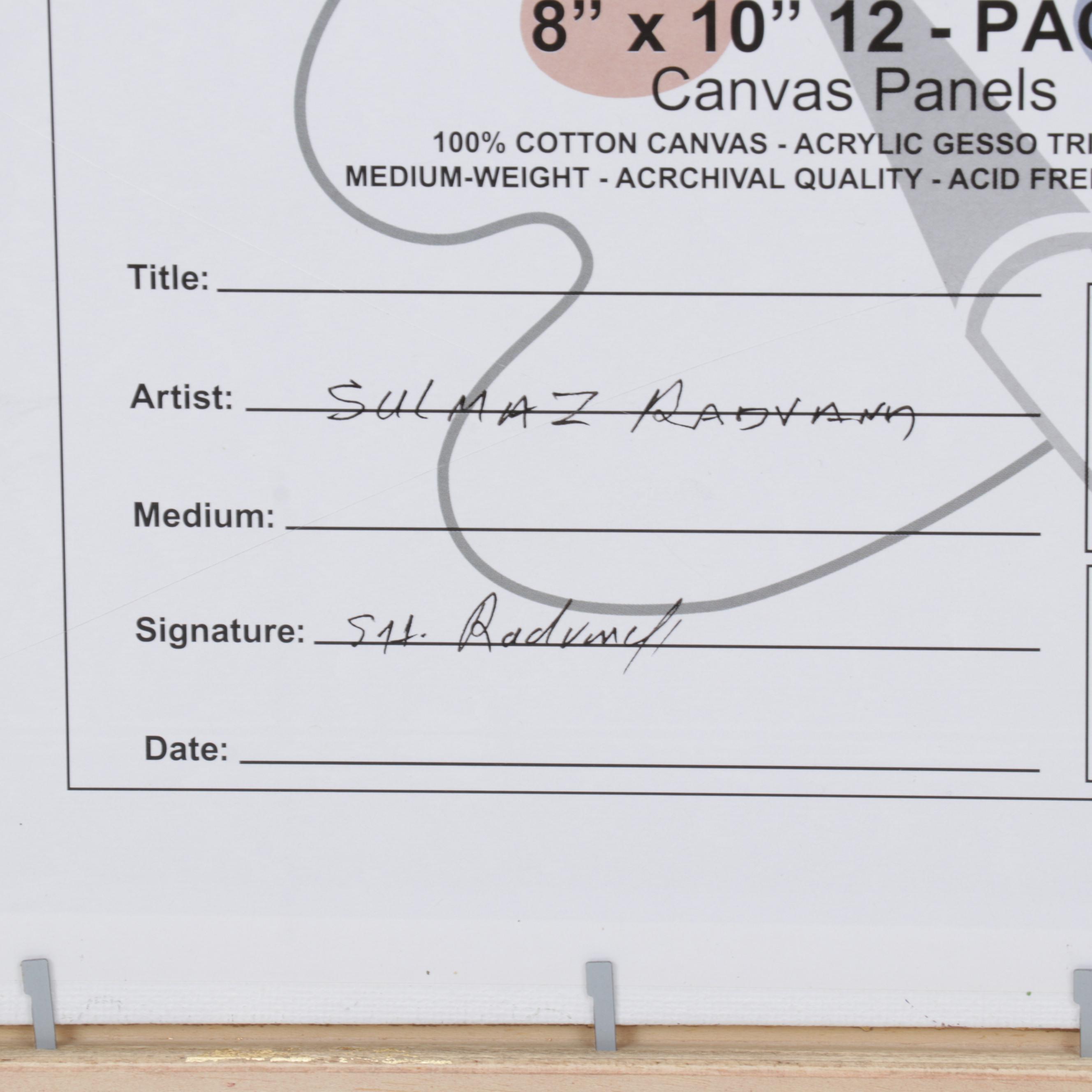 Sulmaz Radvand Landscape Oil Painting of Pastoral Field, 21st Century