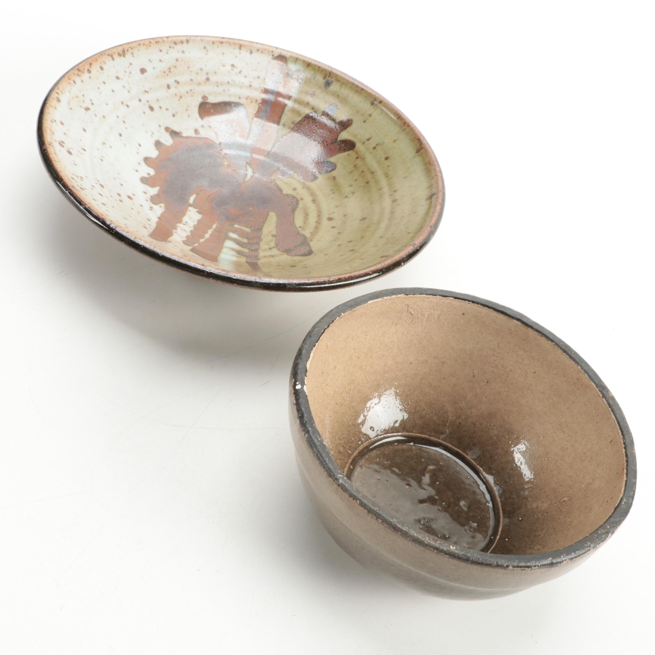 Fukagawa Bird on Branch Porcelain Vase with Artisan Made Bowls and Flower Frog