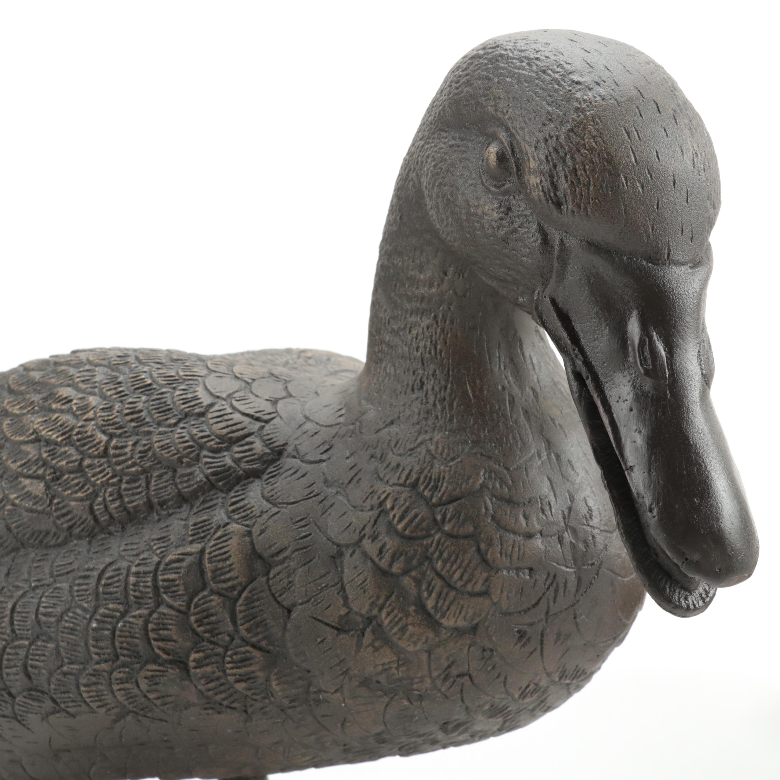 Pair of Molded Ceramic Duck Figures