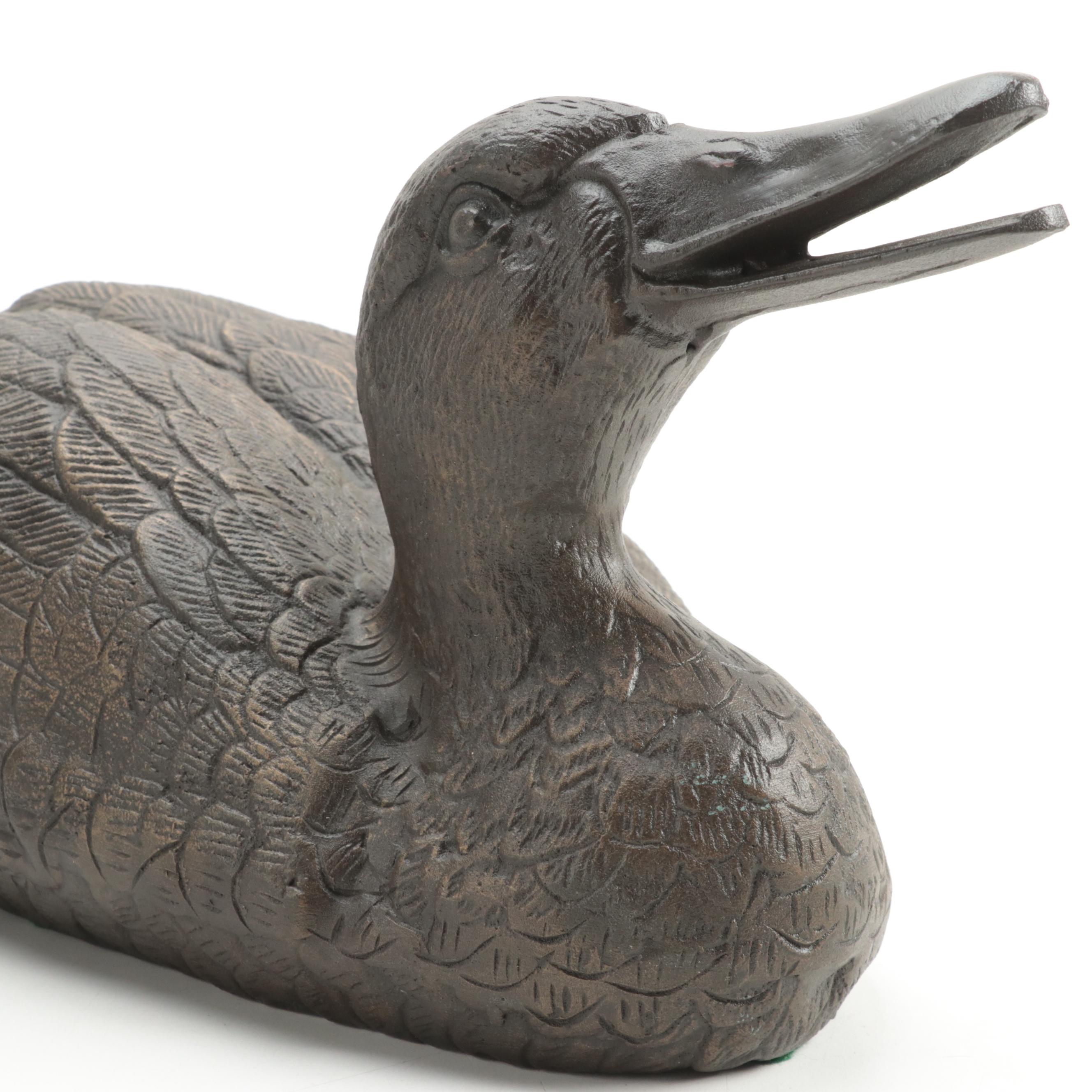 Pair of Molded Ceramic Duck Figures