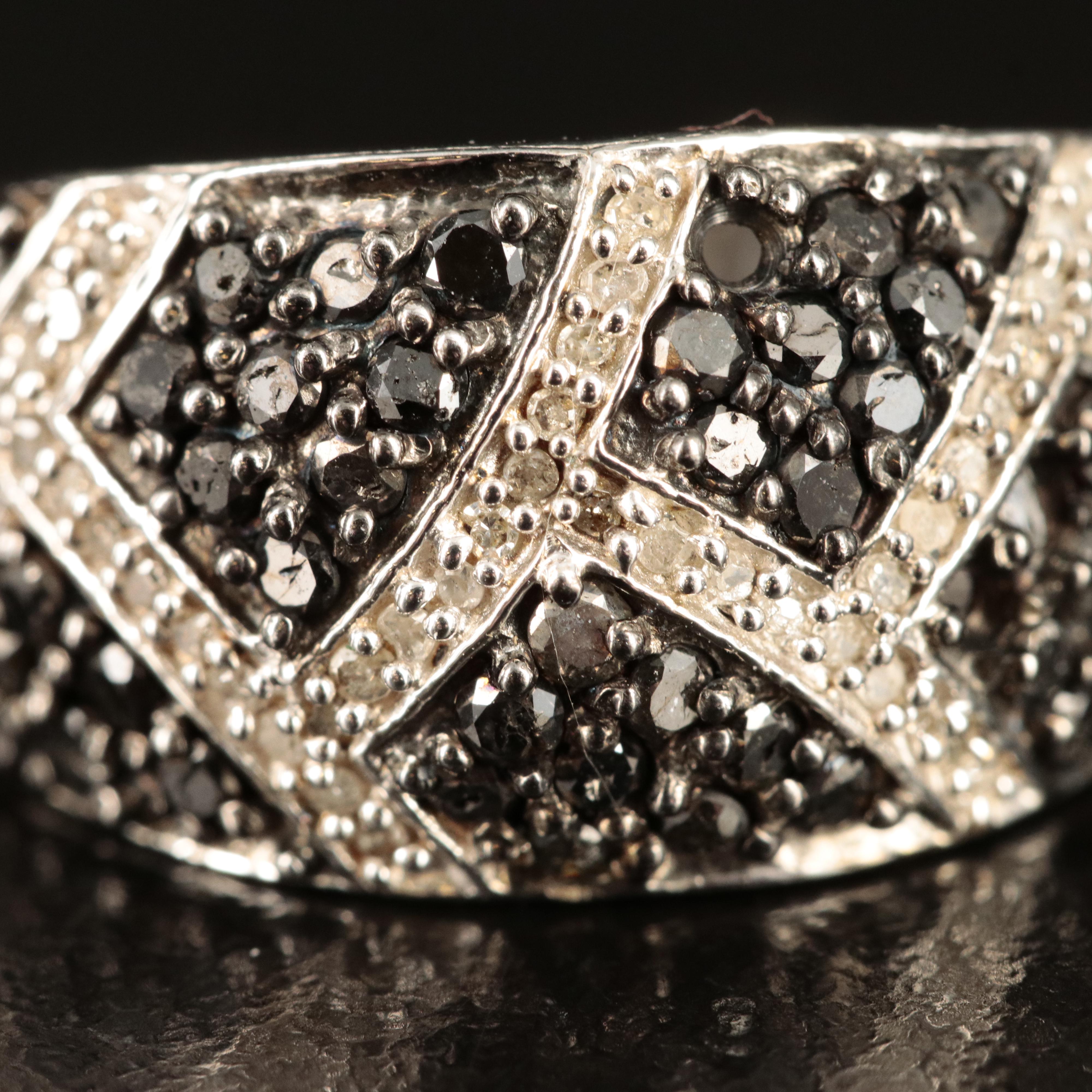 Sterling Diamond Ring and Pendant Necklace