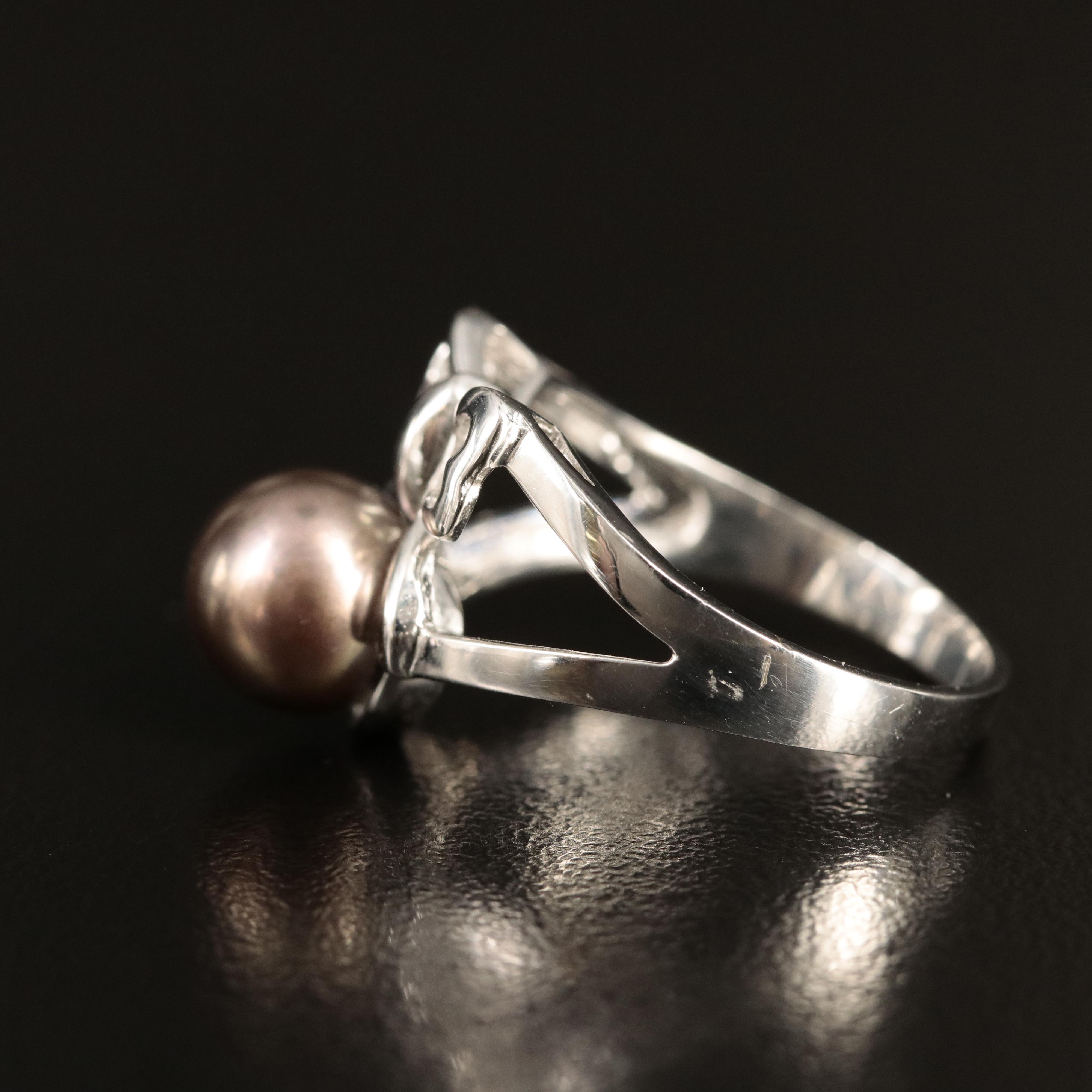 14K Pearl Ring, Earrings and Pendant Set