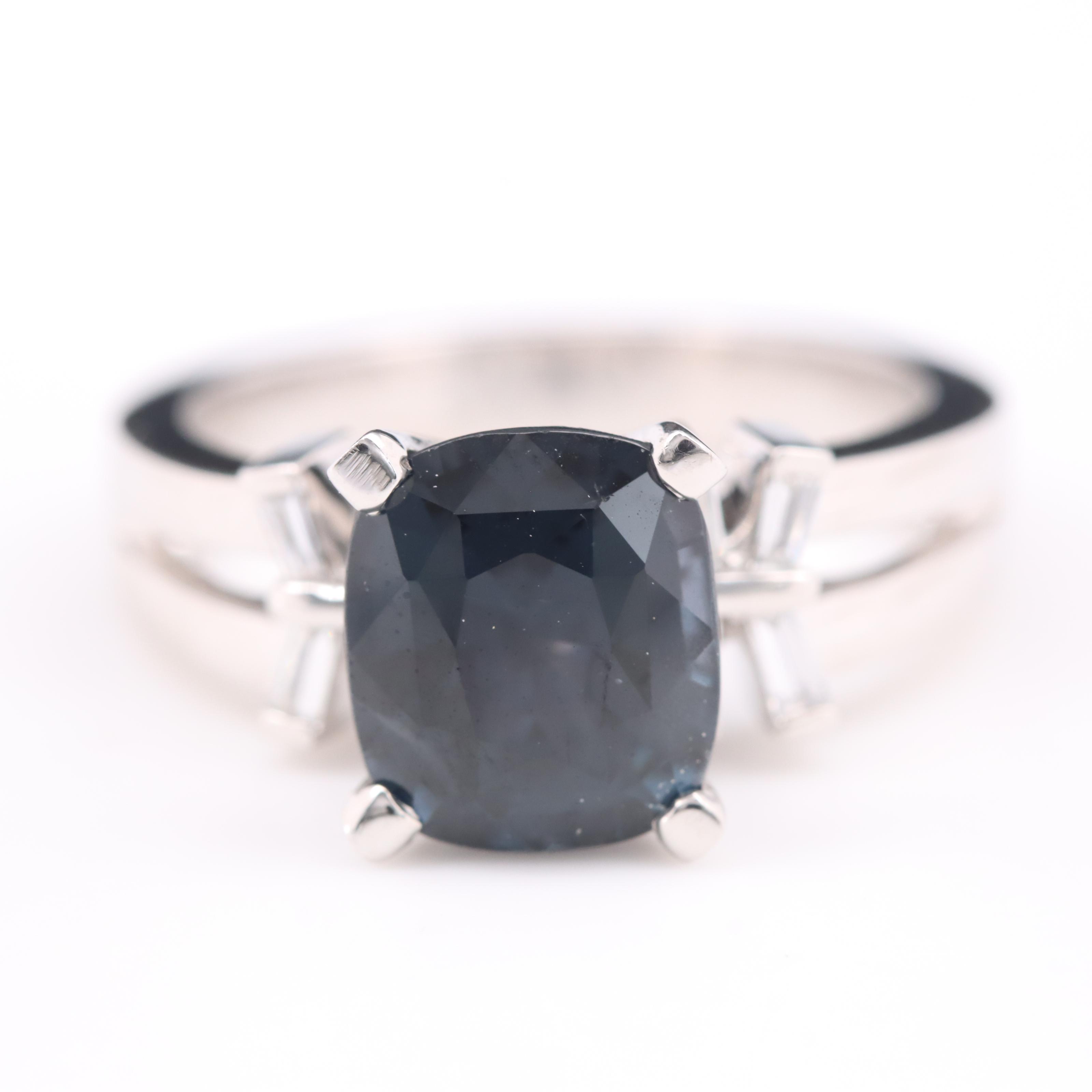 18K Color Change Spinel and Diamond Ring