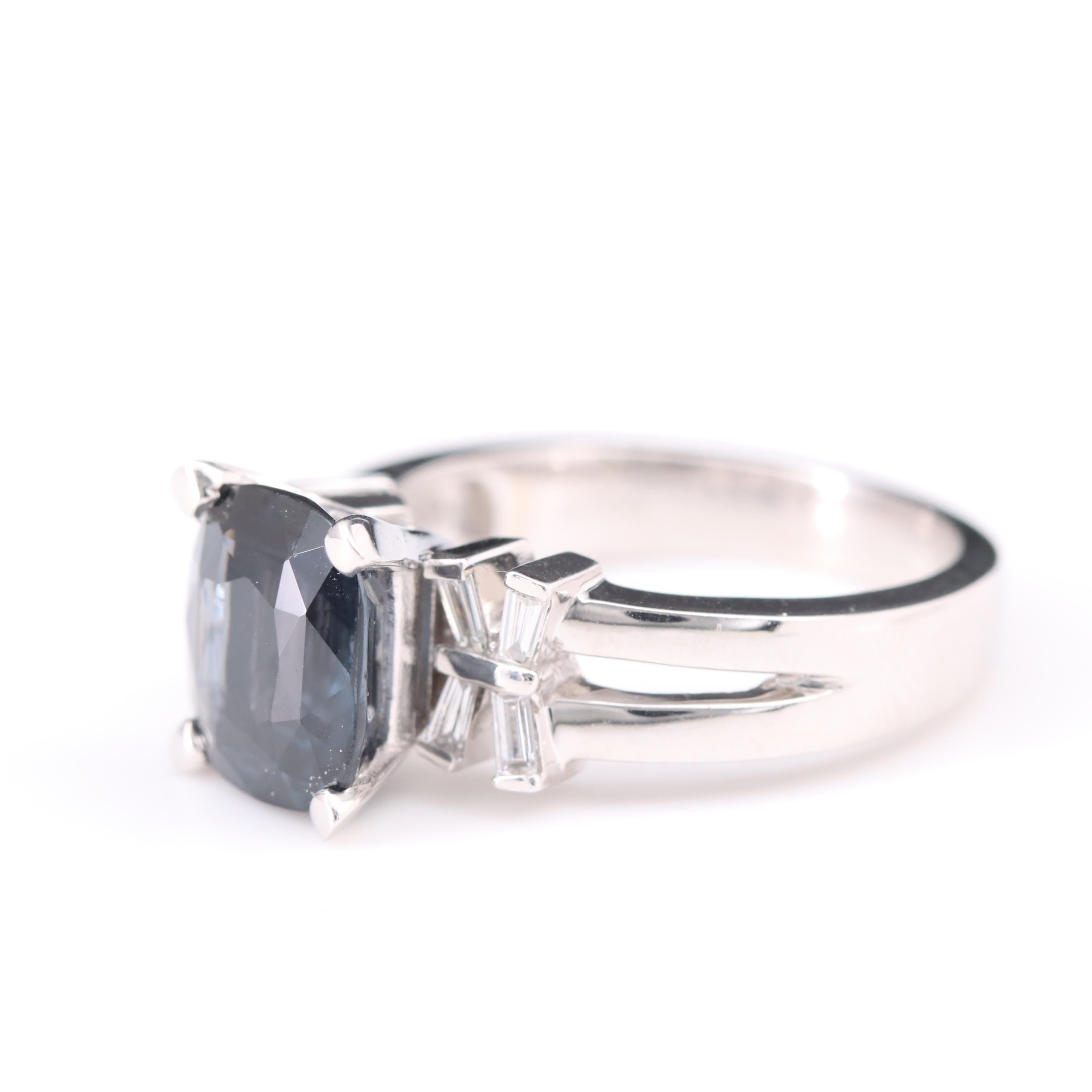 18K Color Change Spinel and Diamond Ring