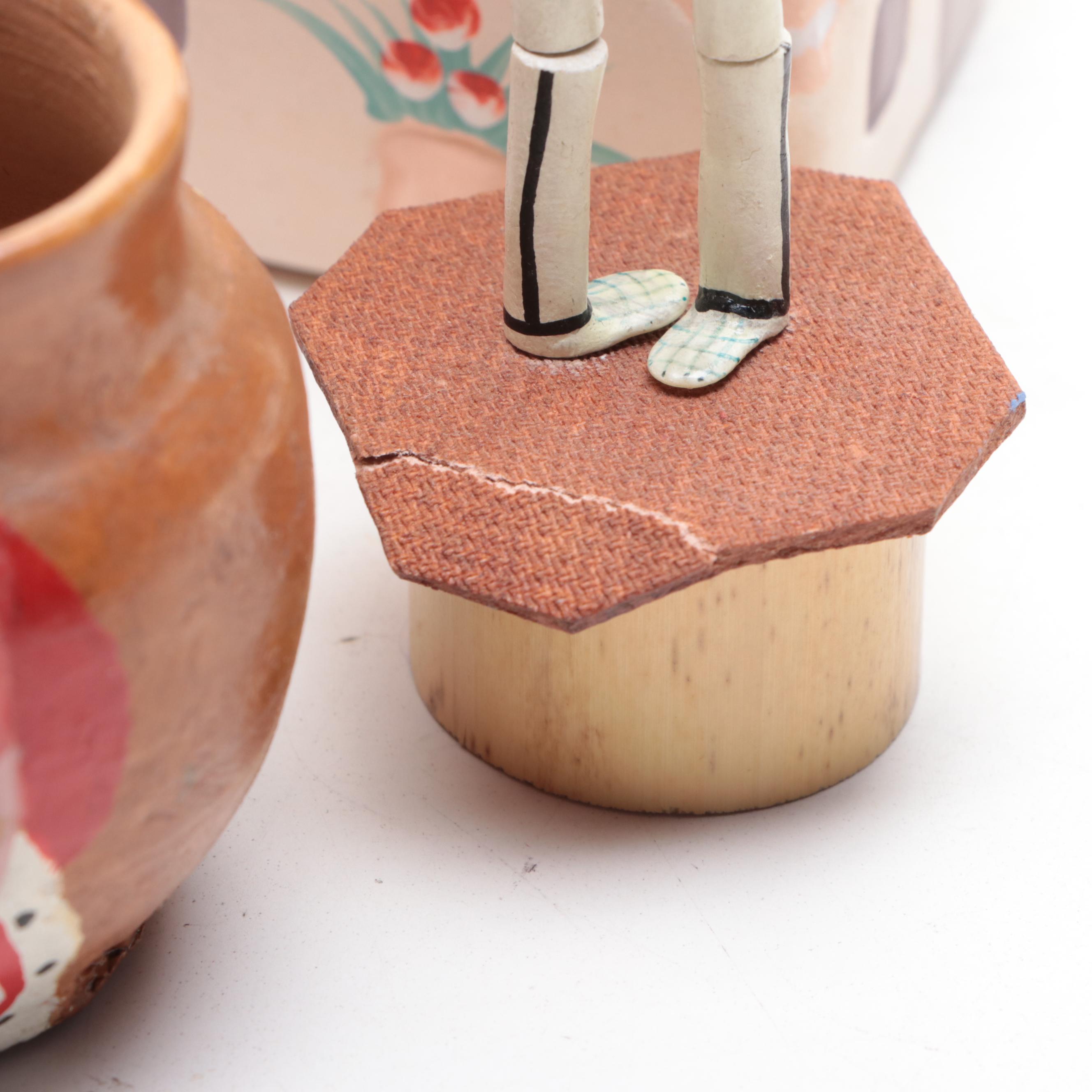 Peruvian, Brazilian with Other Figurines, Doll, Bowls, Jugs and More