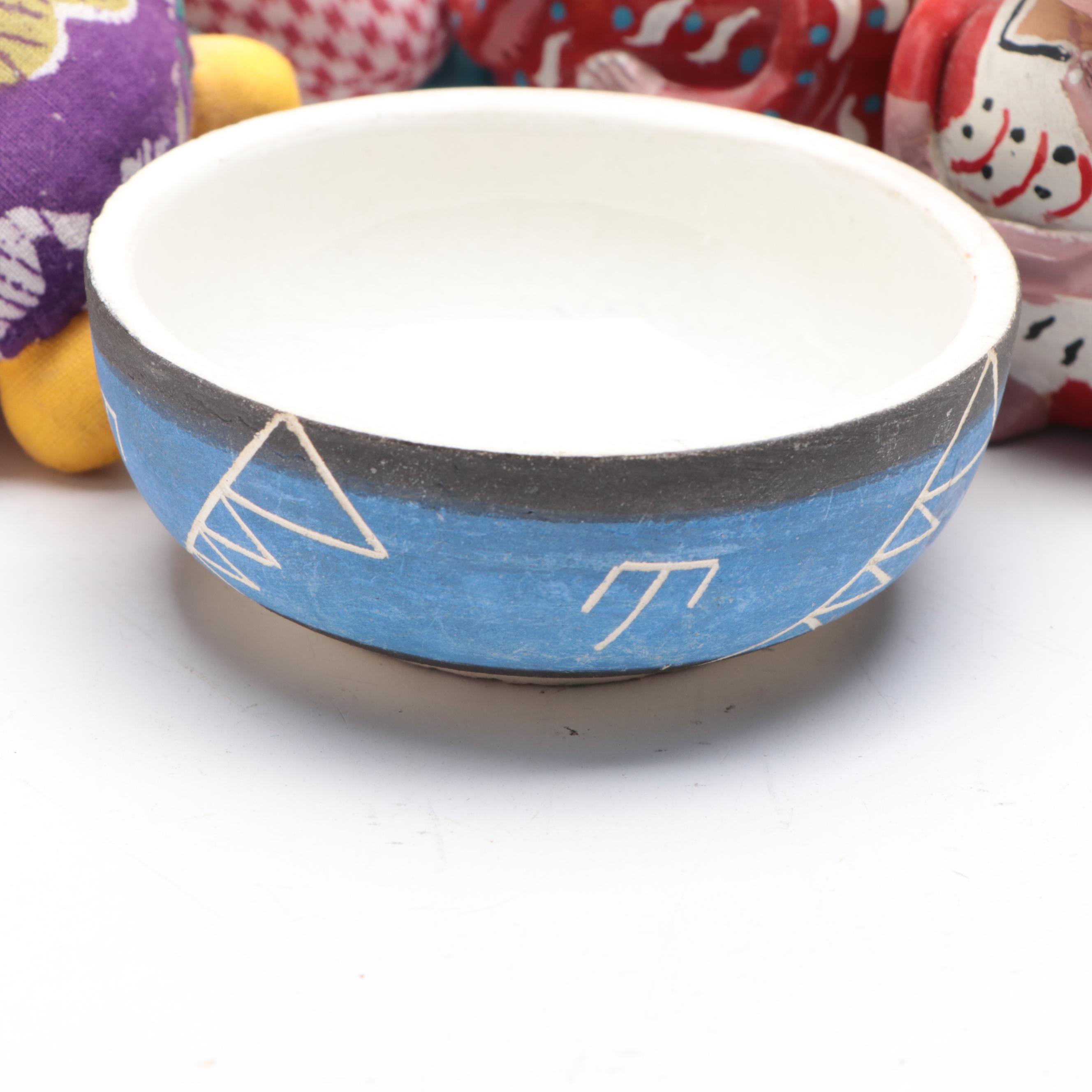 Peruvian, Brazilian with Other Figurines, Doll, Bowls, Jugs and More