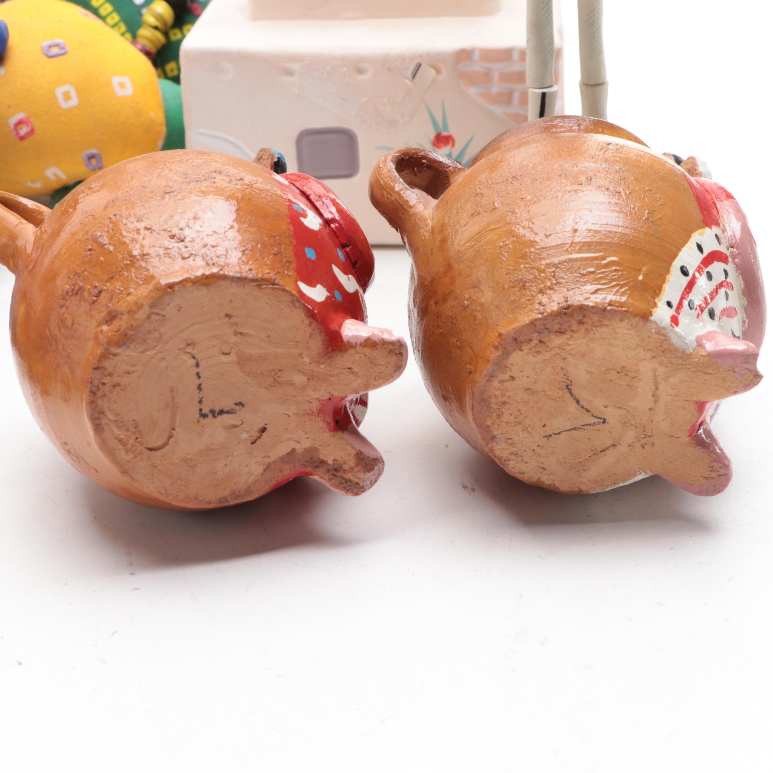 Peruvian, Brazilian with Other Figurines, Doll, Bowls, Jugs and More