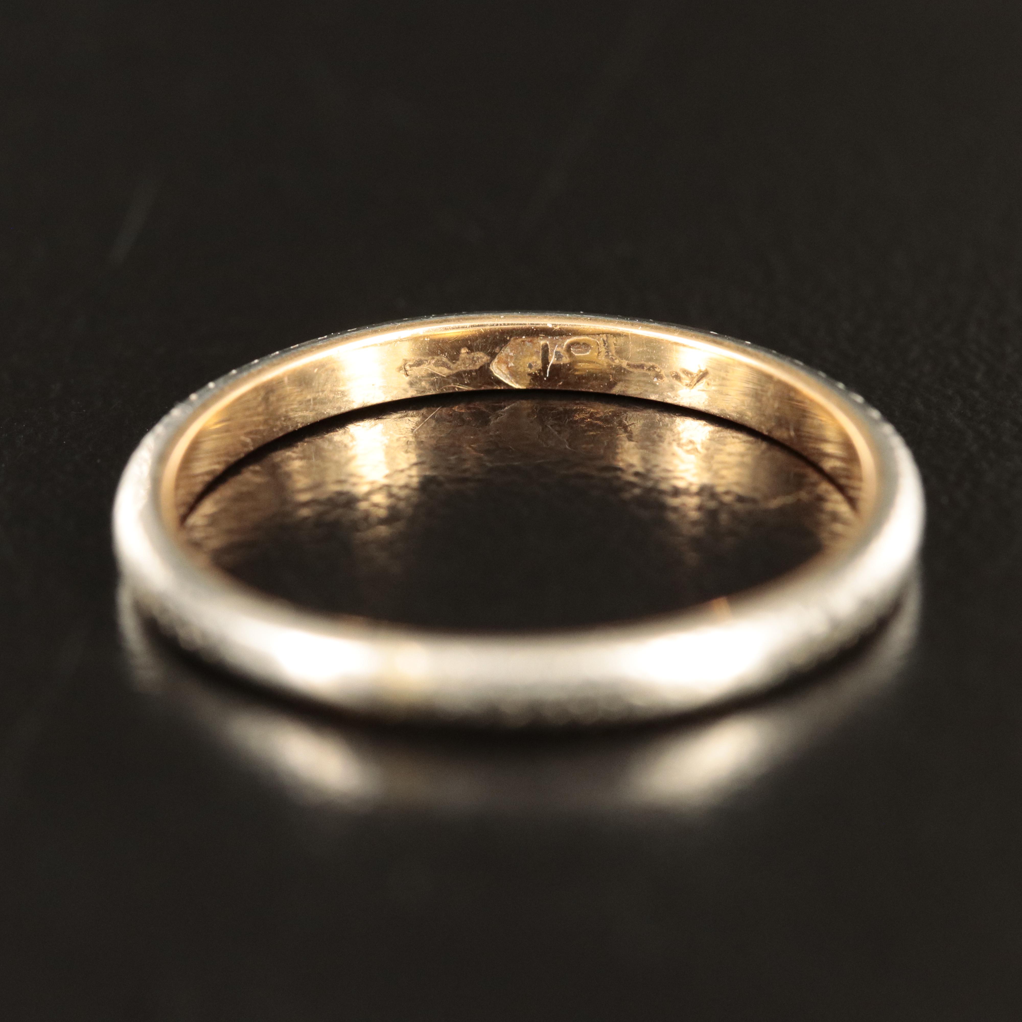 18K Two-Tone Band and Pearl Necklace with 14K Clasp