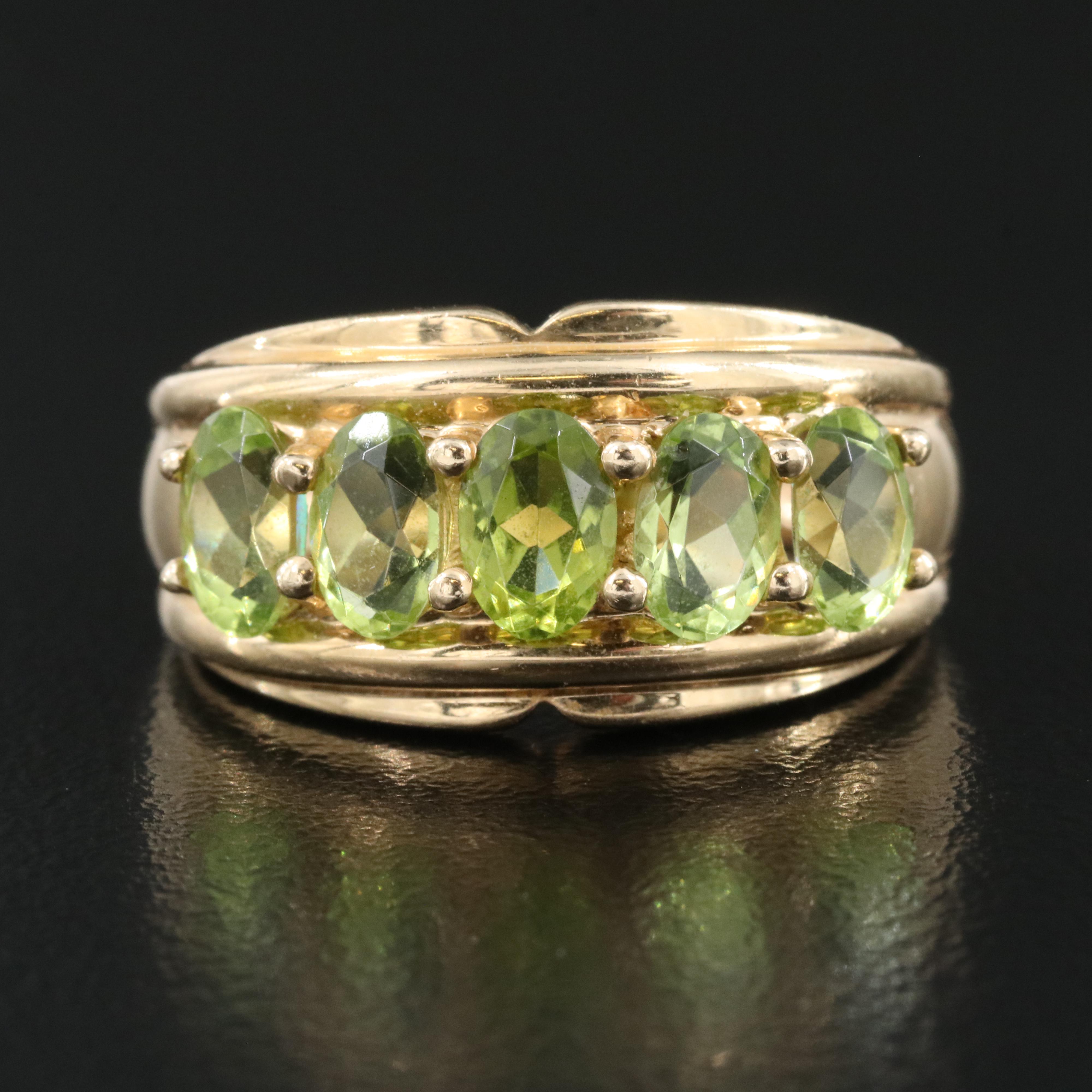 14K Peridot Ring