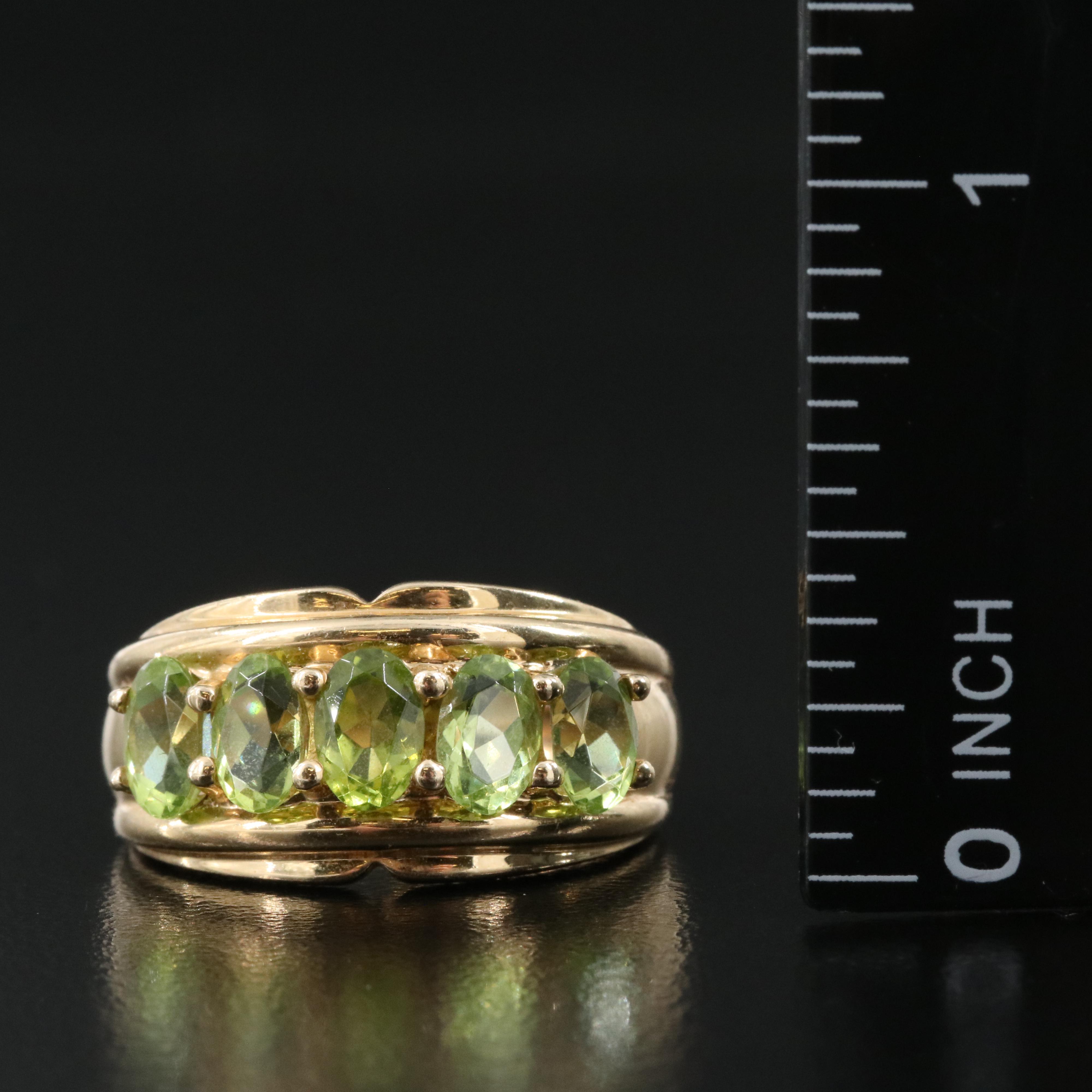 14K Peridot Ring
