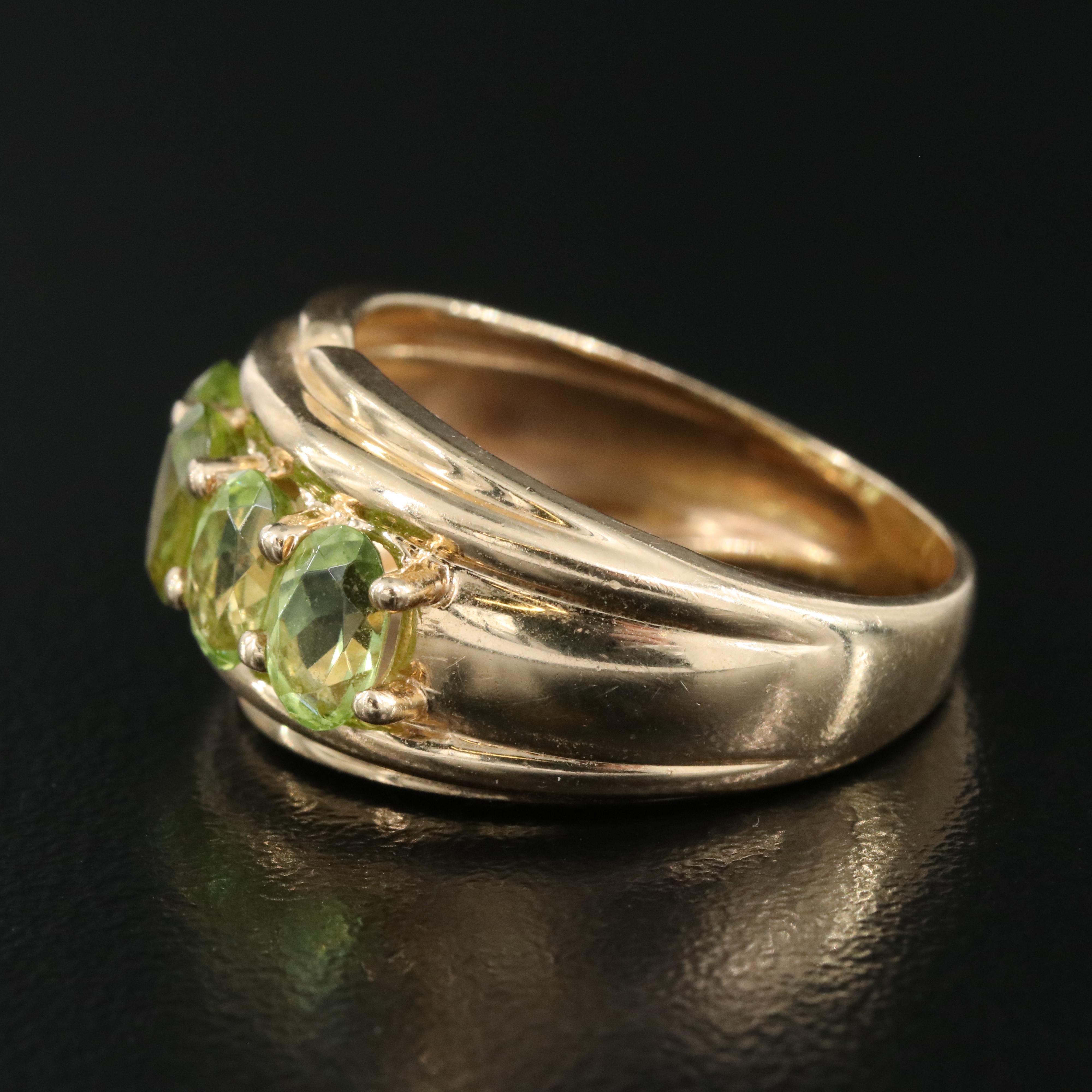 14K Peridot Ring