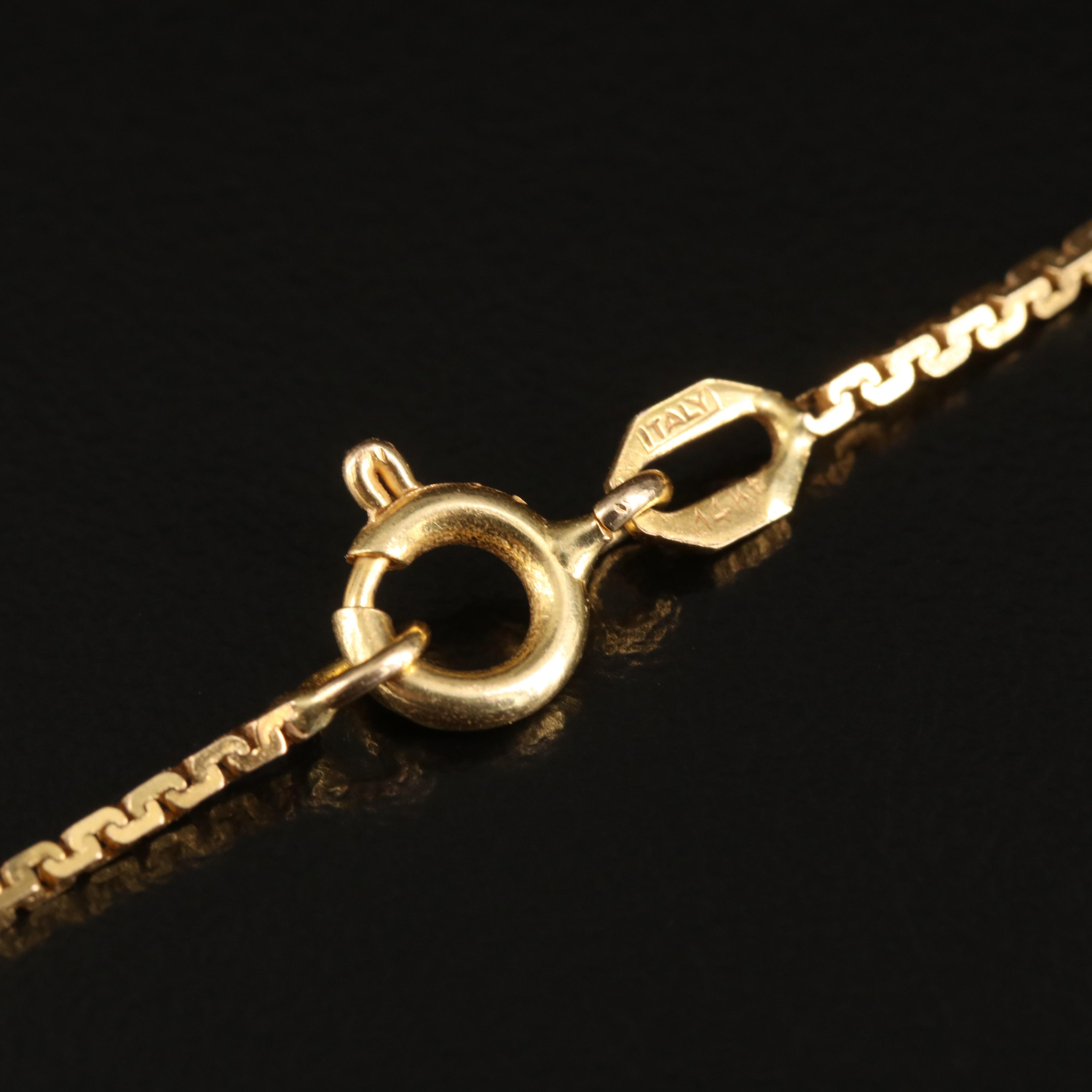 Italian 14K Fancy Box Chain Necklace