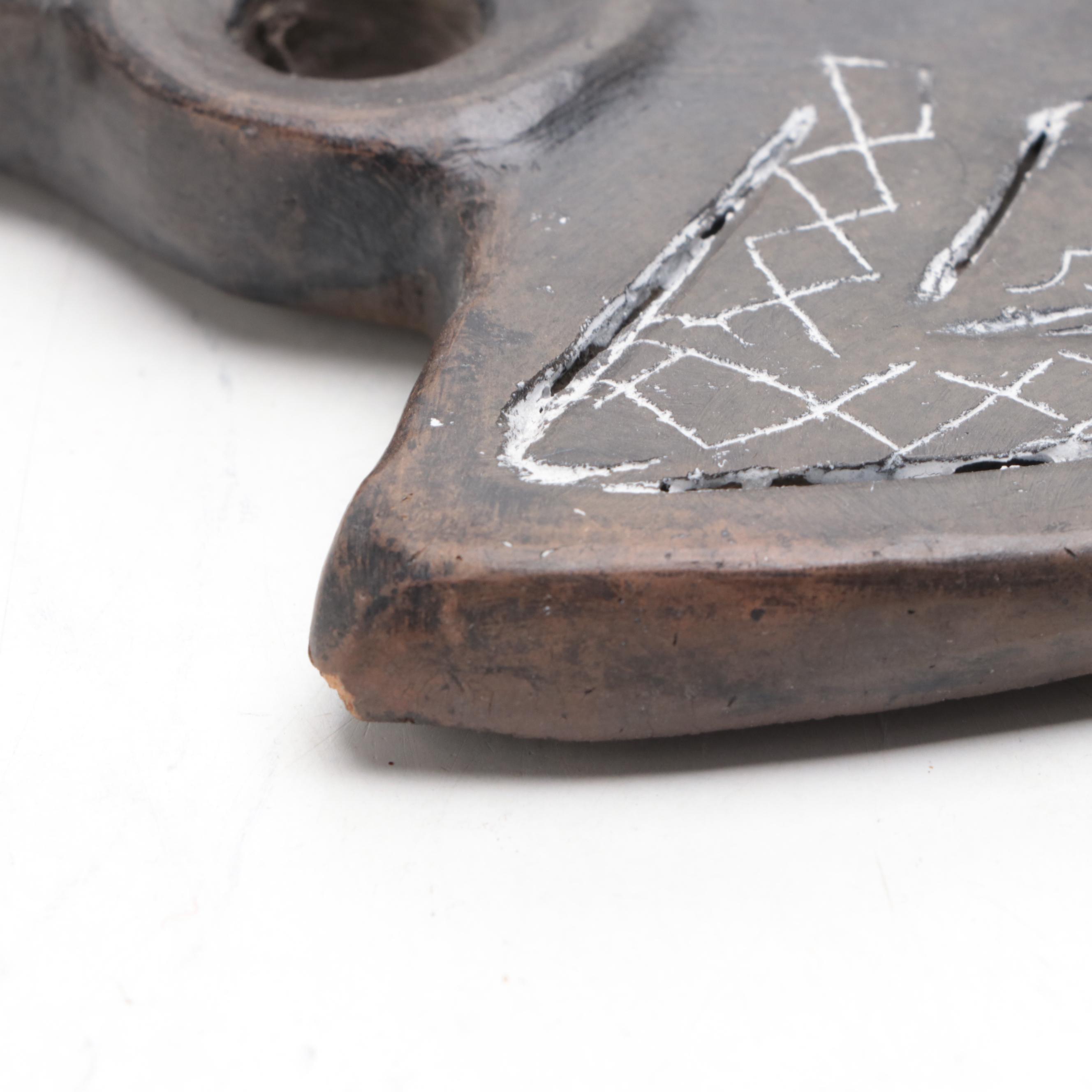 Earthenware Aztec Face Wall Hanging Mask