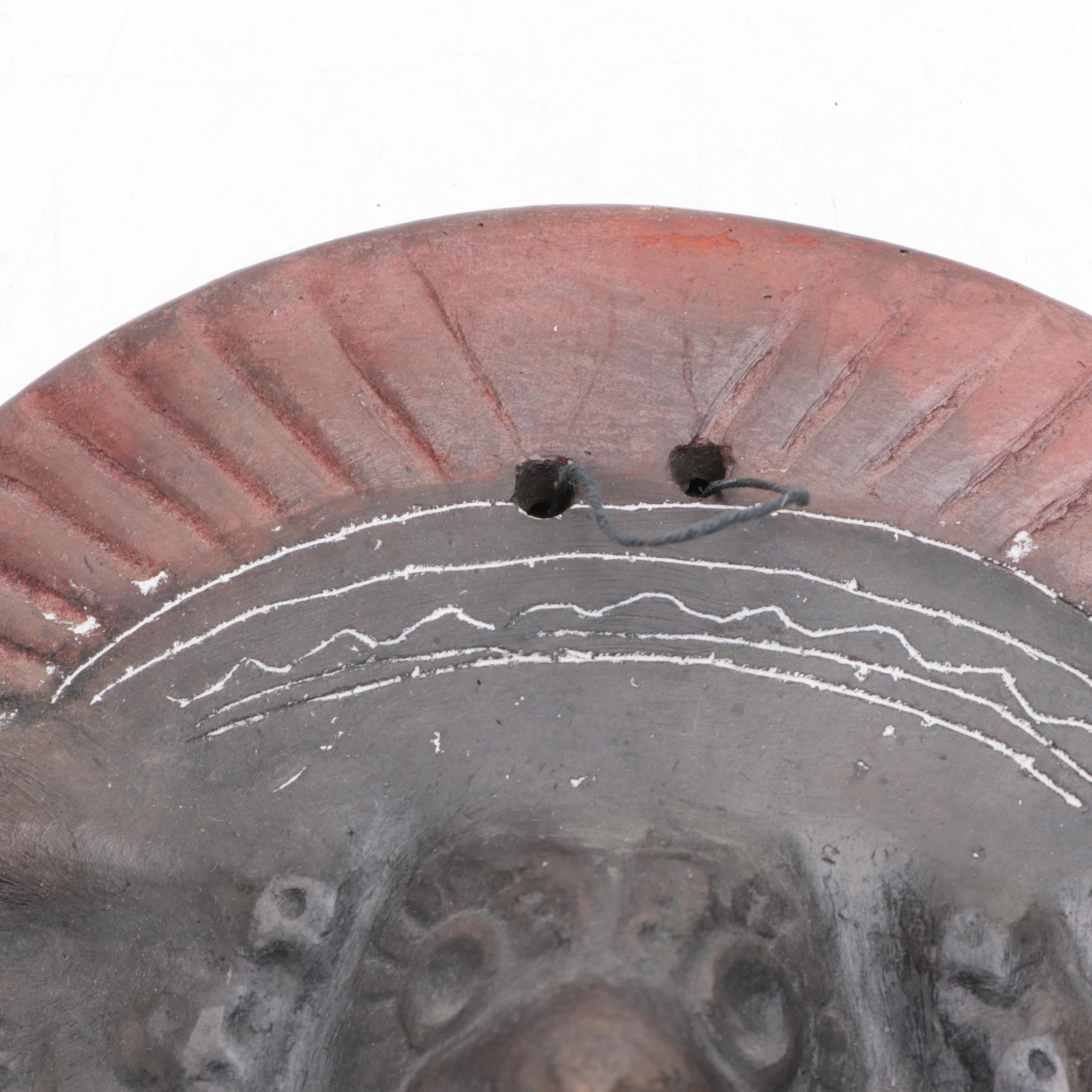 Earthenware Aztec Face Wall Hanging Mask