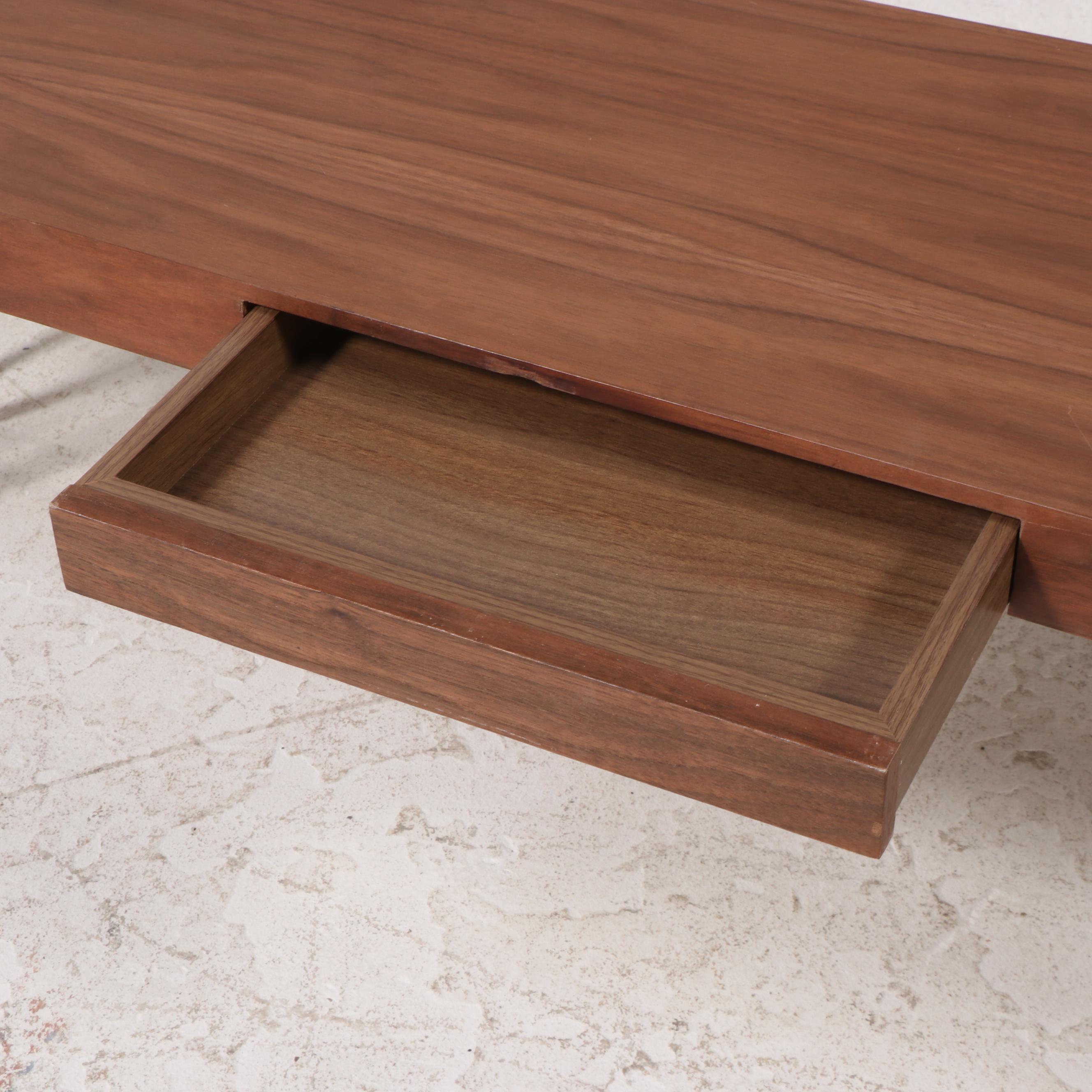 Modernist Style Walnut Coffee Table with Hairpin Legs