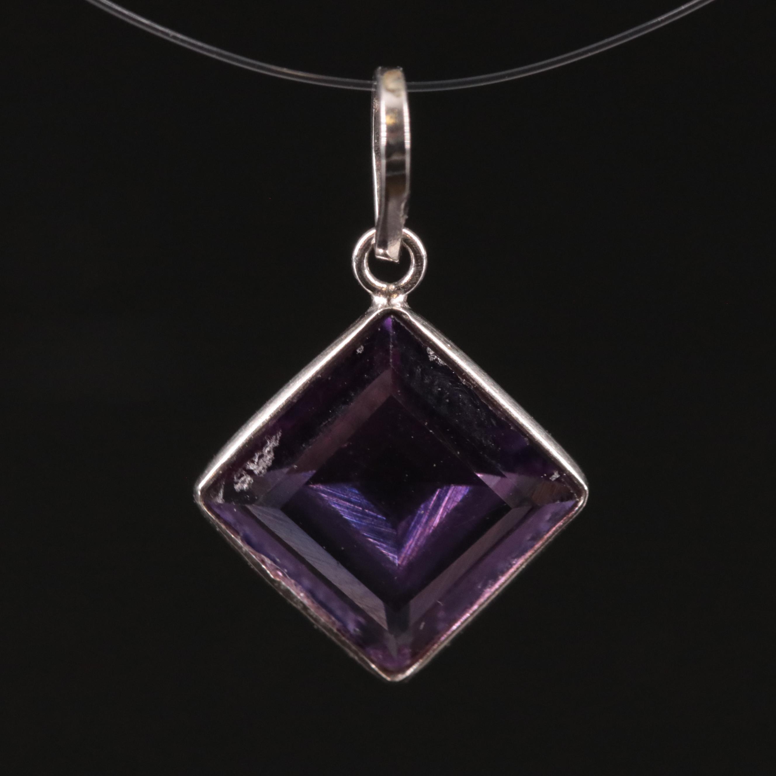 14K Amethyst Pendant