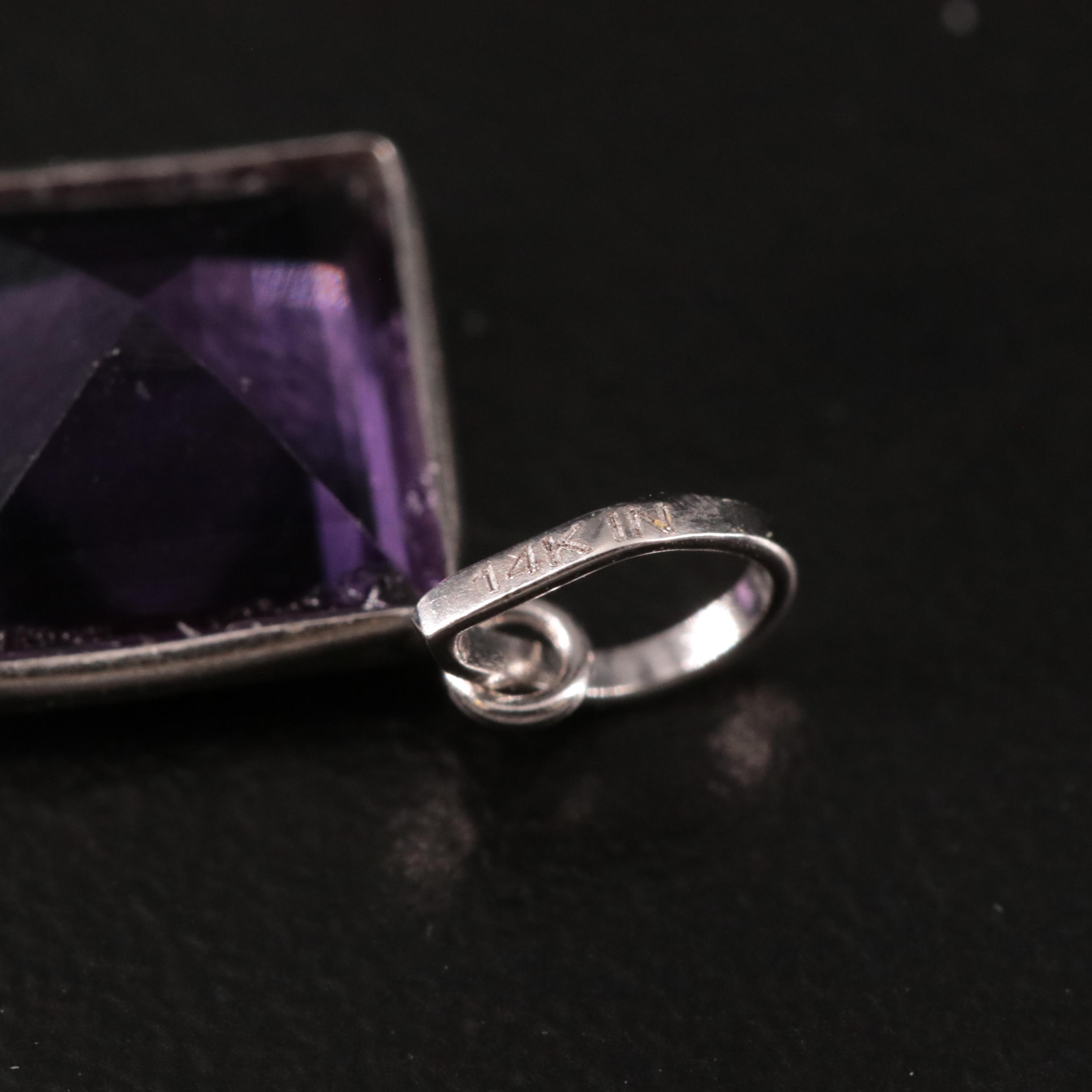 14K Amethyst Pendant