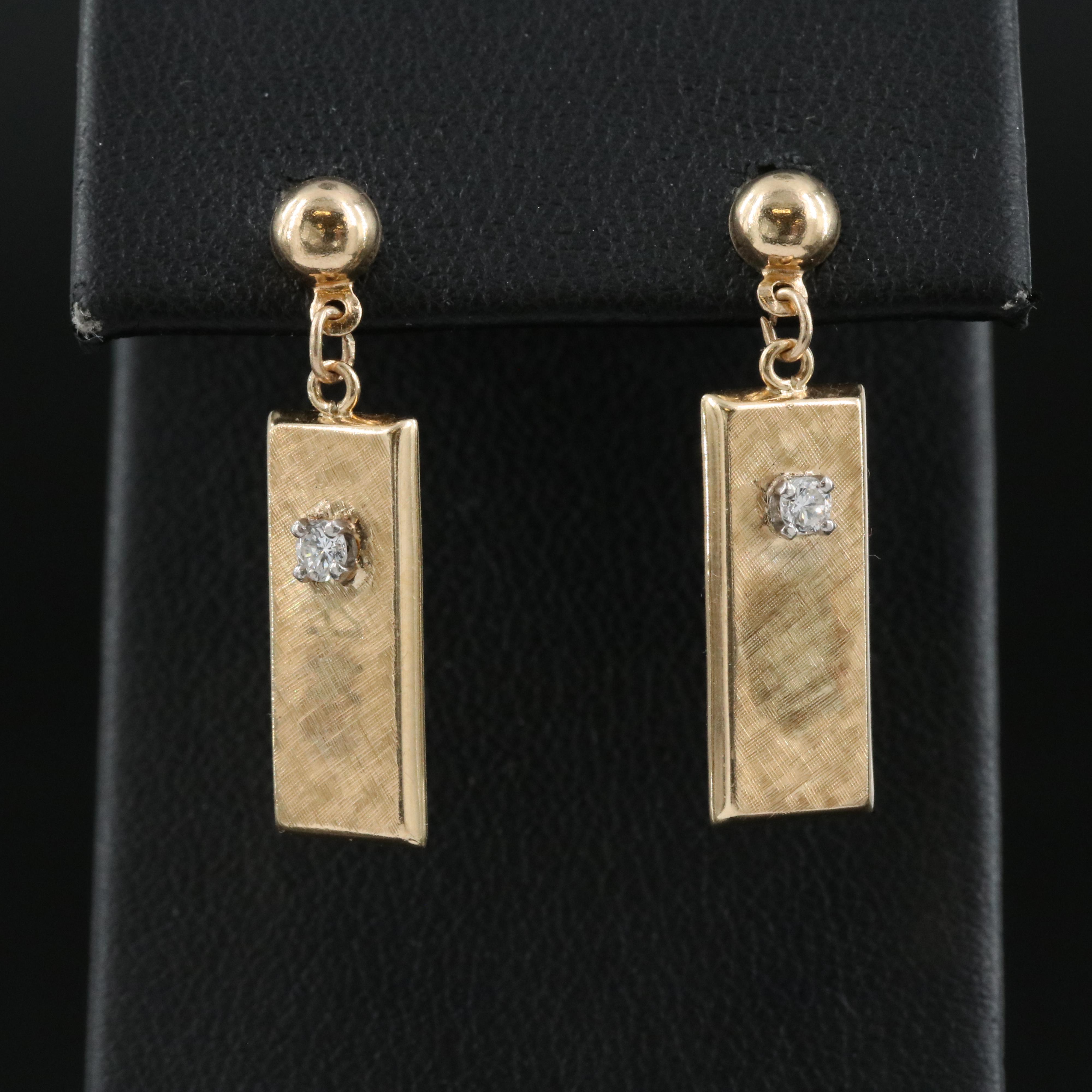 14K 0.10 CTW Diamond Earrings