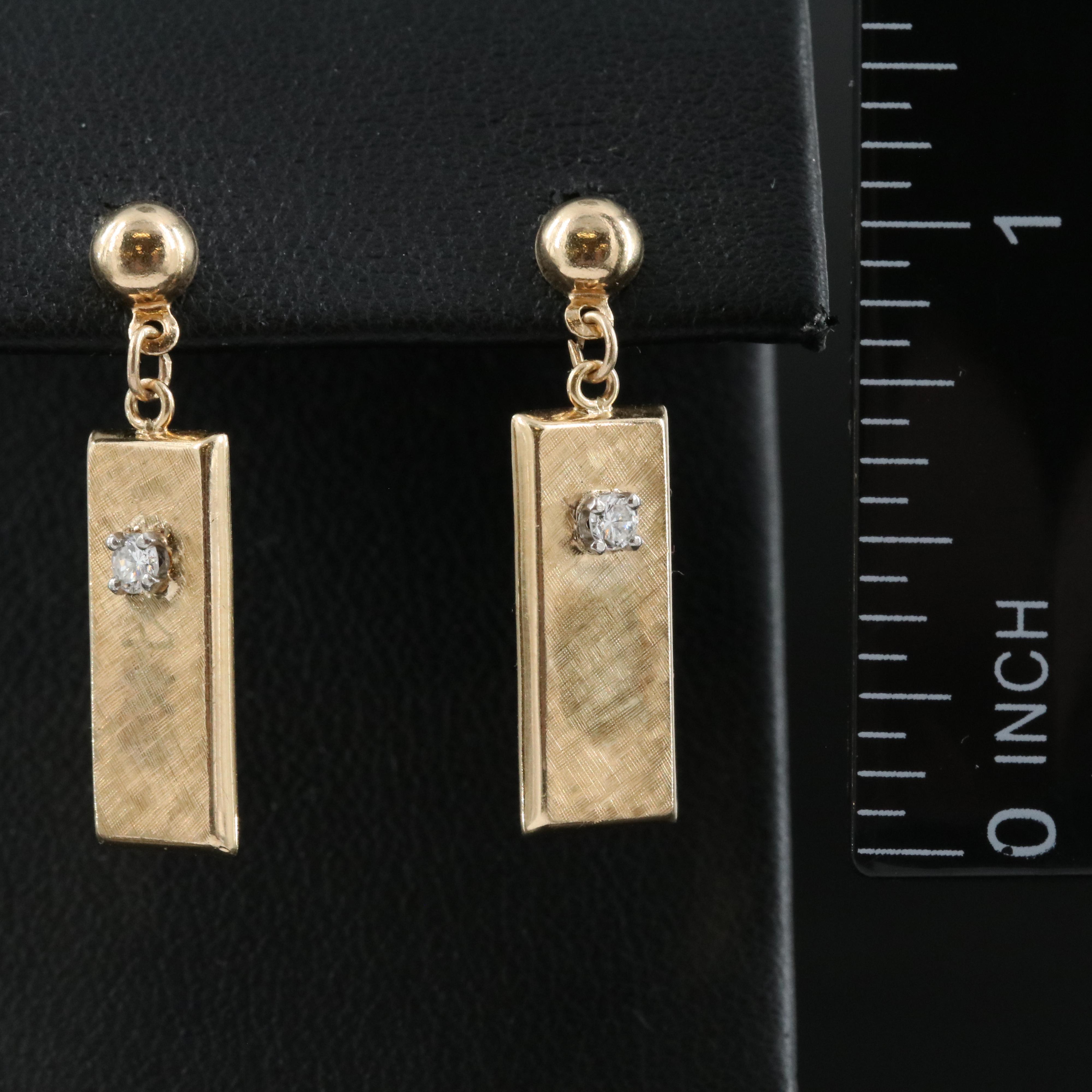 14K 0.10 CTW Diamond Earrings