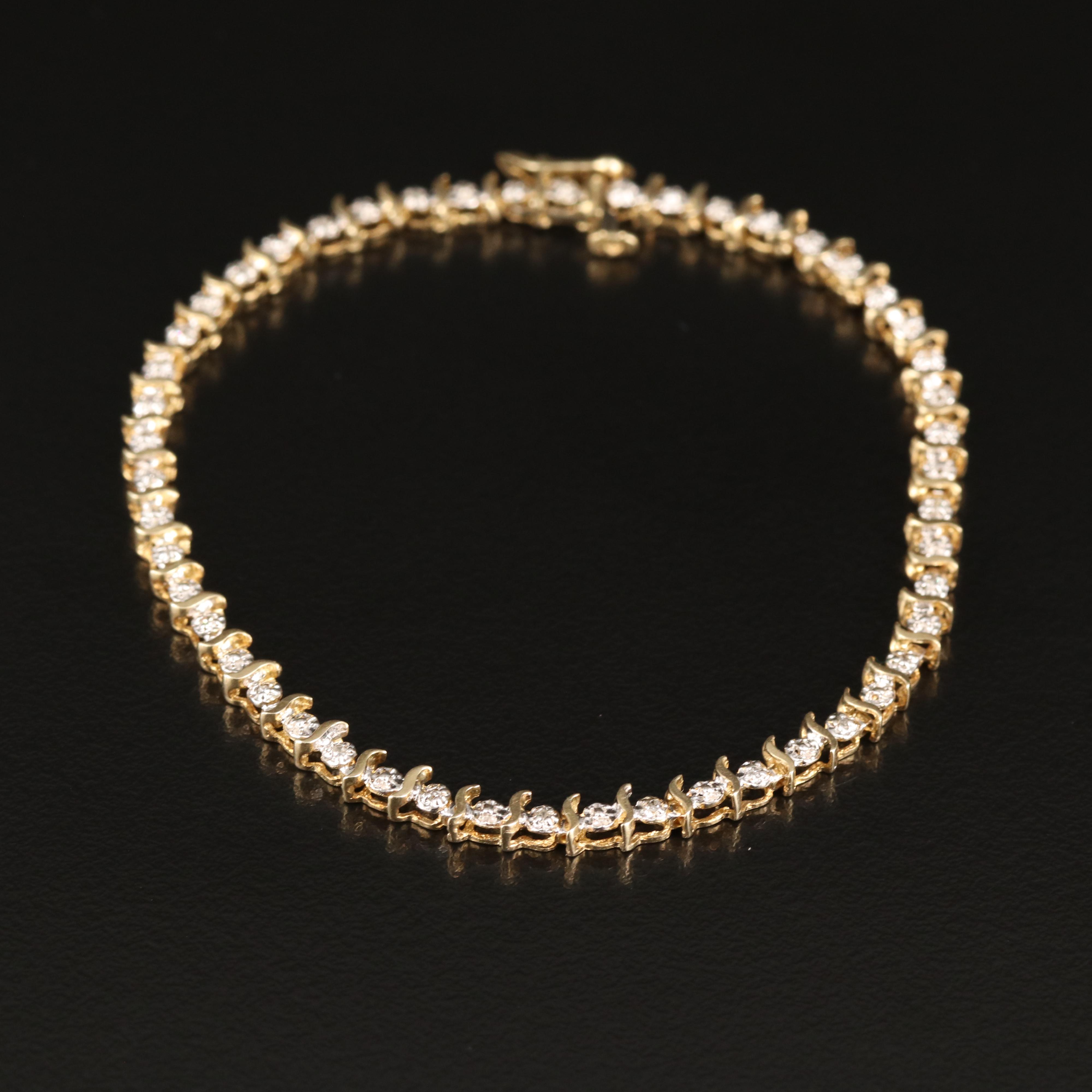 10K 0.12 CTW Diamond Bracelet