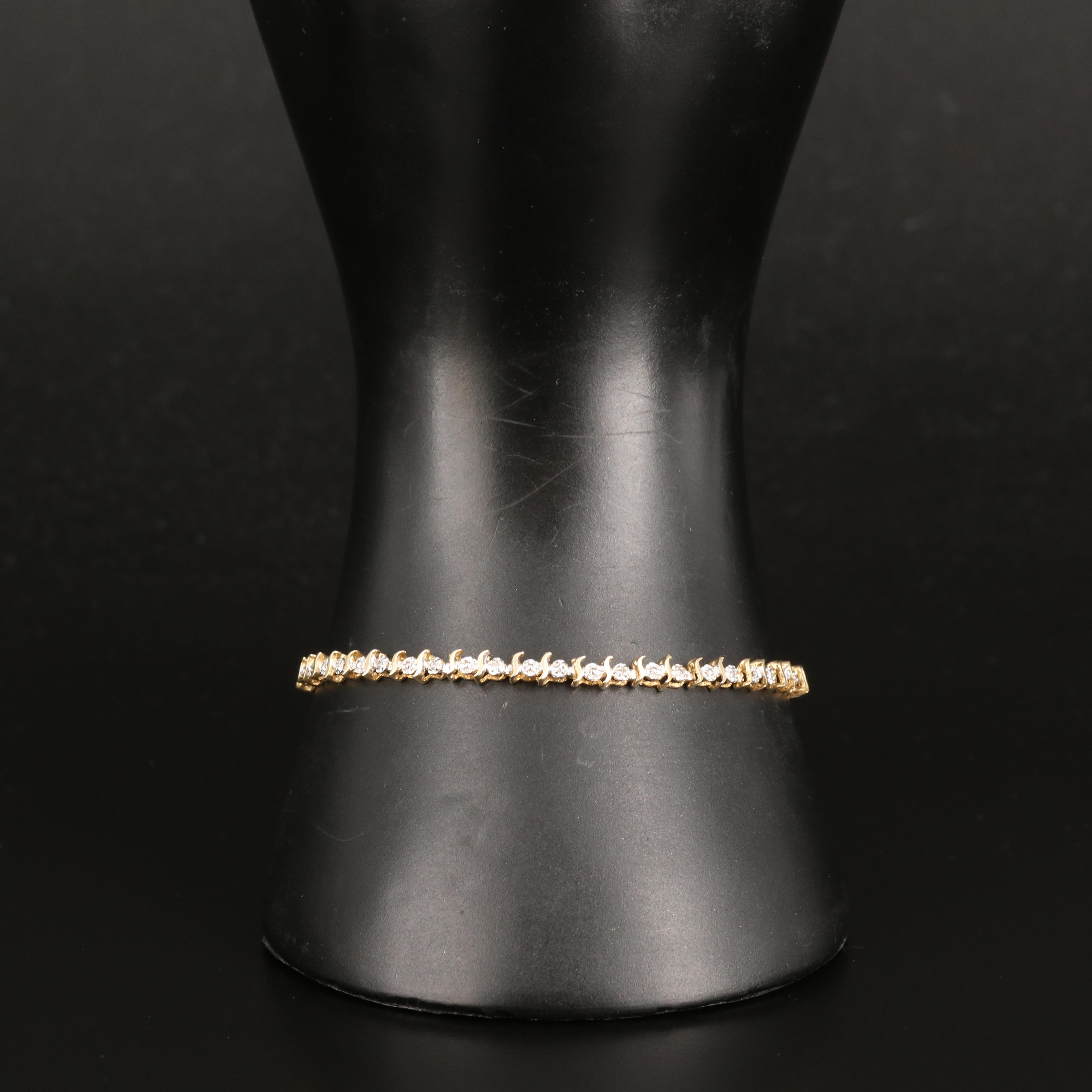 10K 0.12 CTW Diamond Bracelet