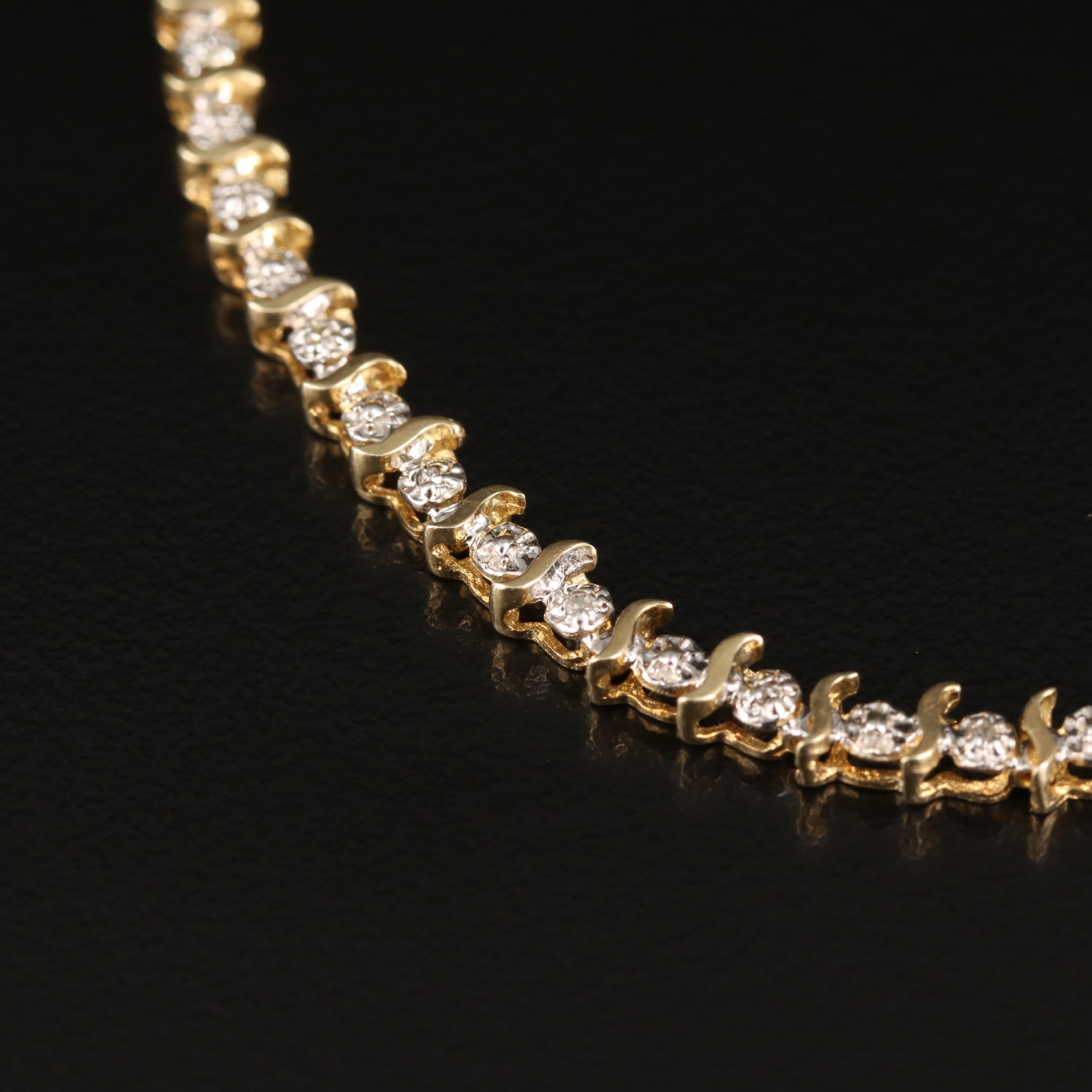 10K 0.12 CTW Diamond Bracelet