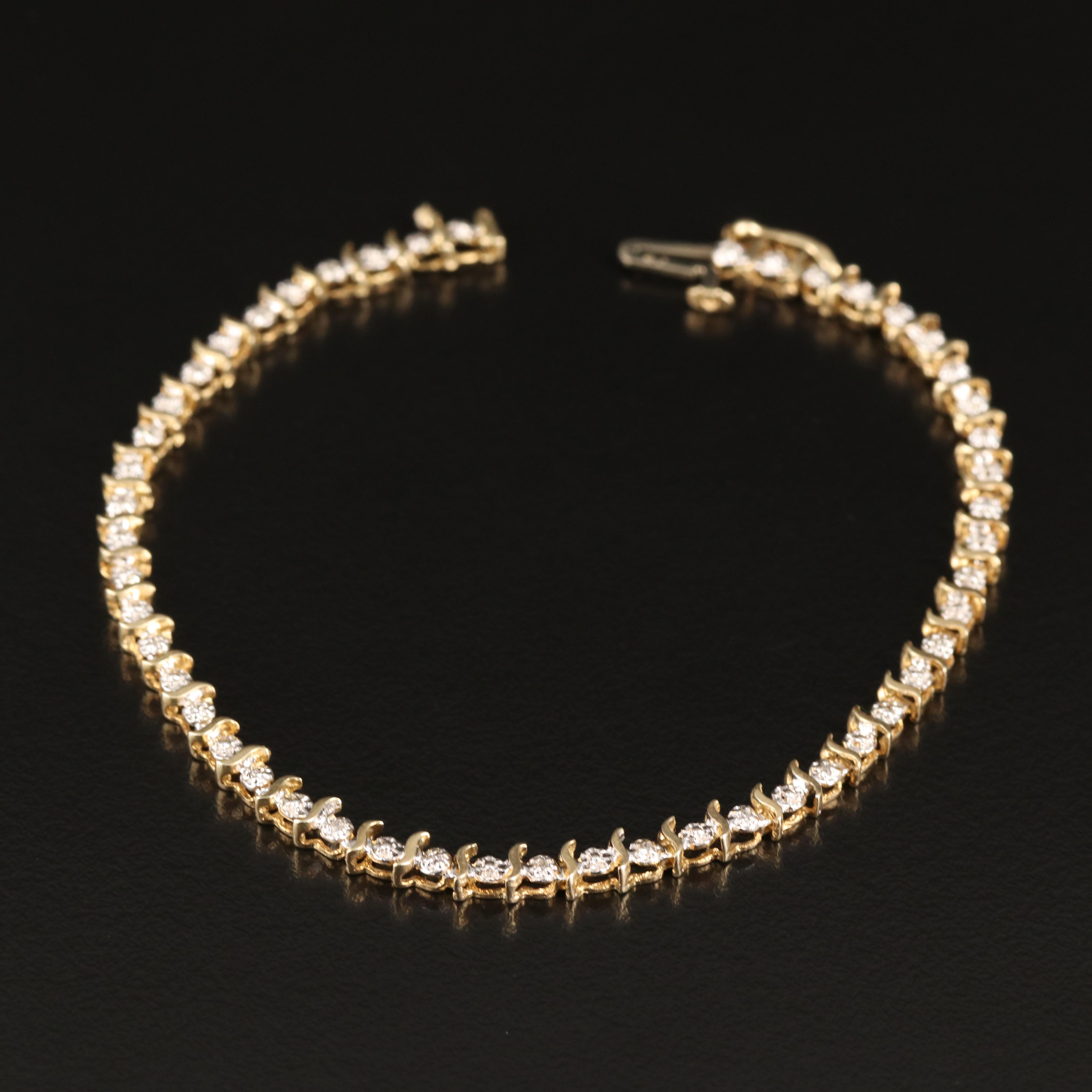 10K 0.12 CTW Diamond Bracelet