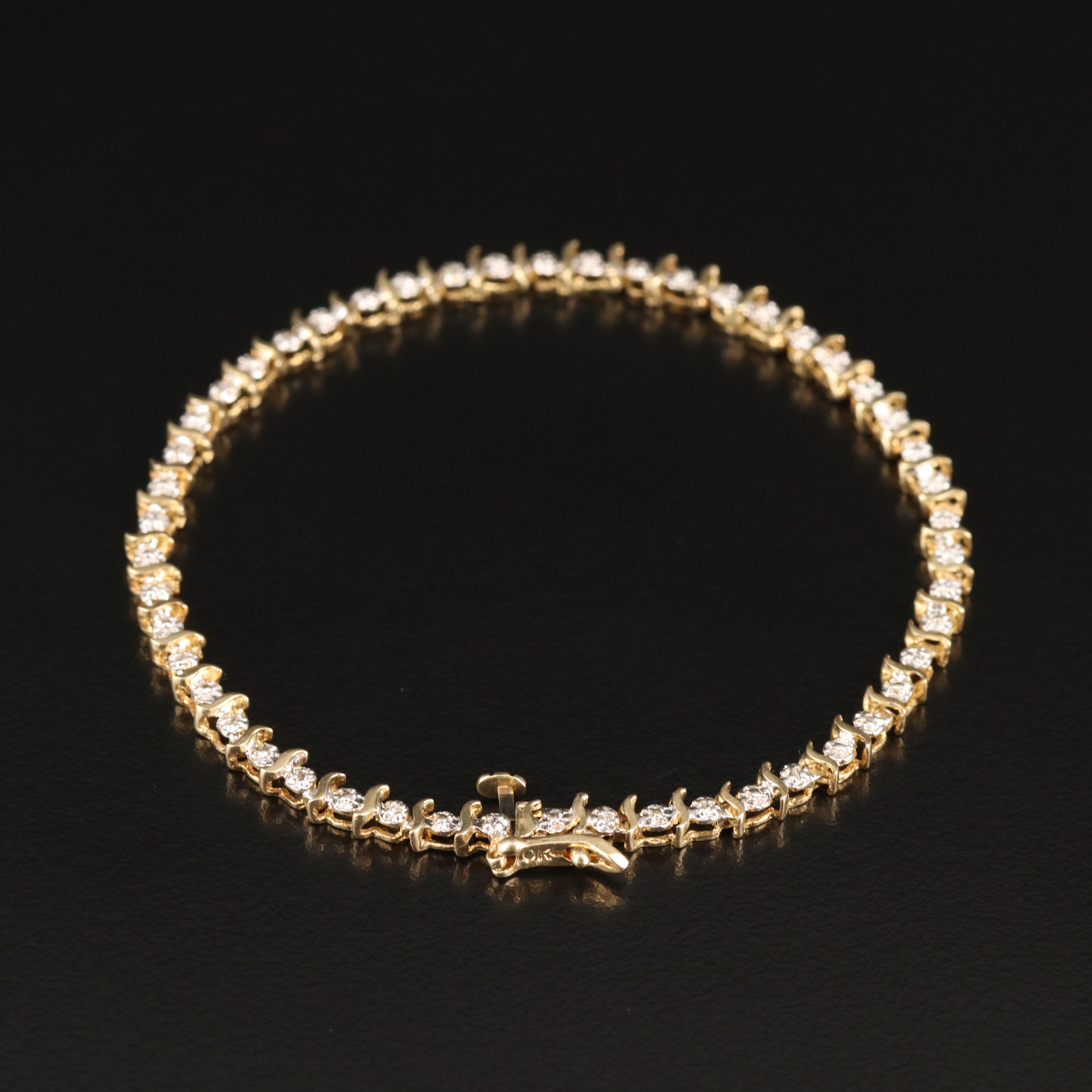 10K 0.12 CTW Diamond Bracelet